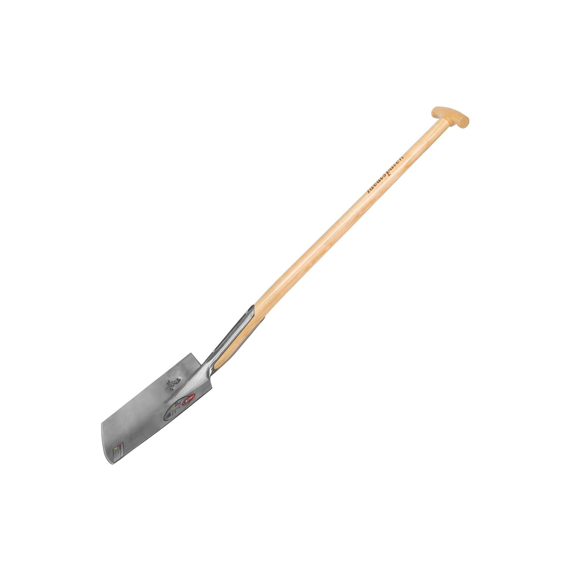 IDEAL-Spaten "Gärtner Form" poliert mit Eschen-T-Stiel Gr.2