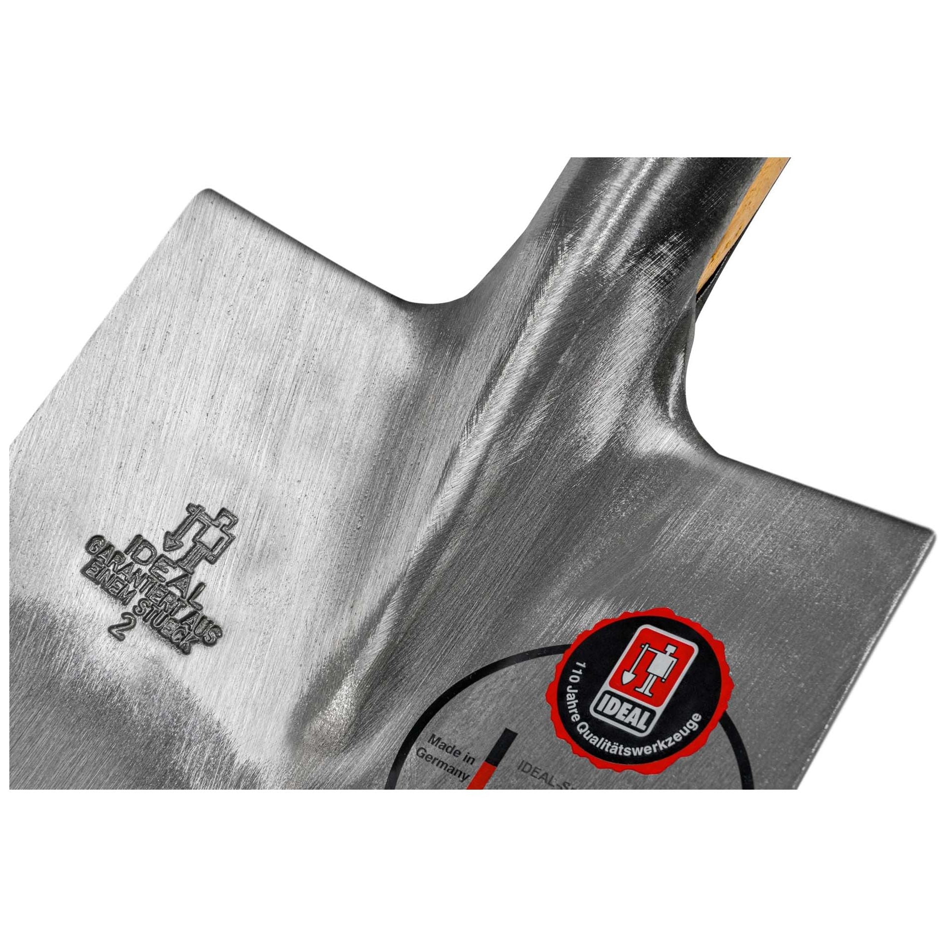 IDEAL-Spaten "Gärtner Form" poliert mit Eschen-T-Stiel Gr.2