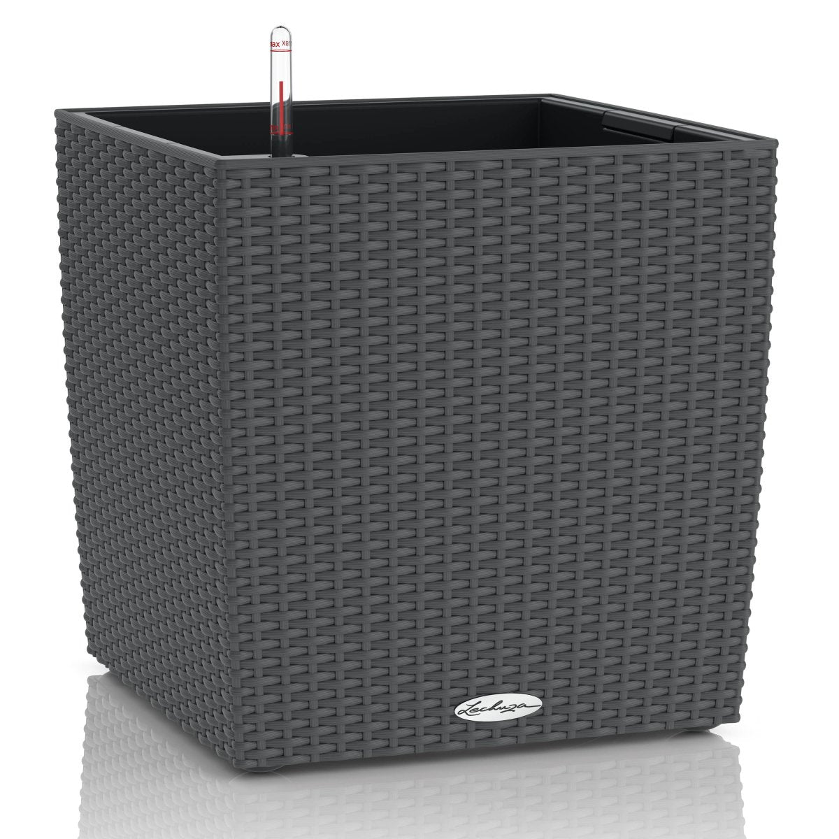 LECHUZA CUBE Cottage Komplettset granit - SHW - FIRE