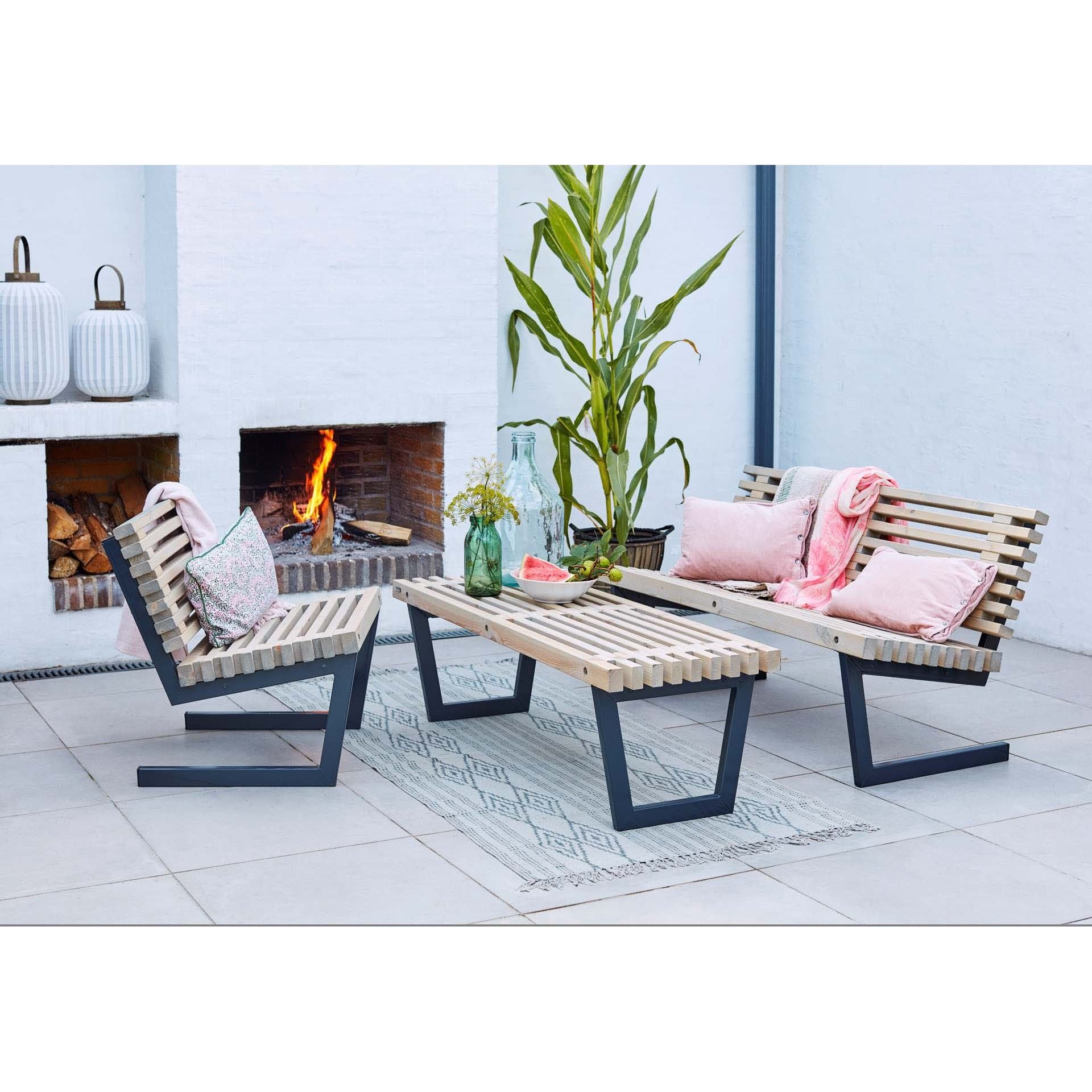 Loungeset 3-teilig - Sessel, Bank/Tisch und Sofa Default Title