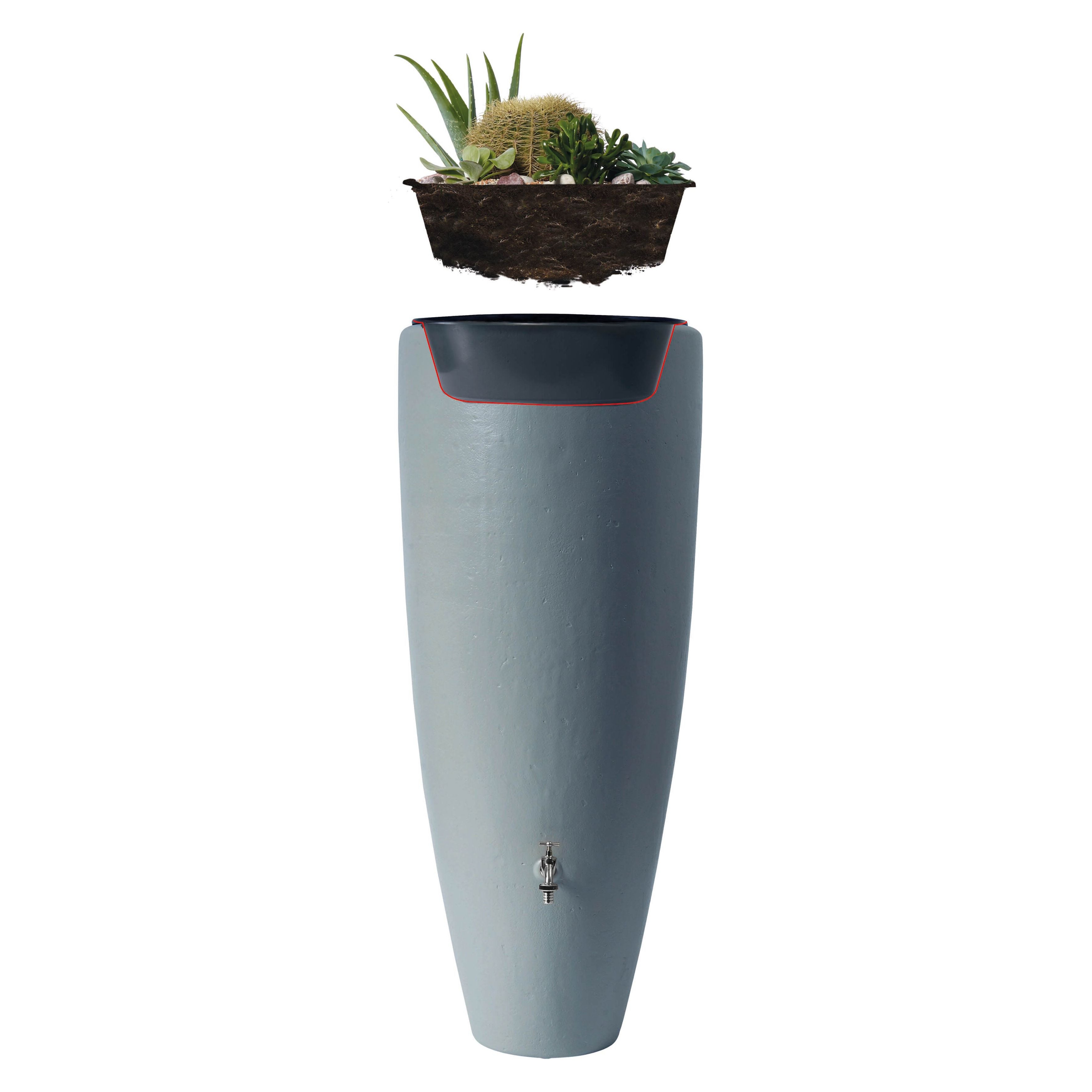 GARANTIA 2in1 Wasserbehälter 300 L, mit integrierter Pflanzschale