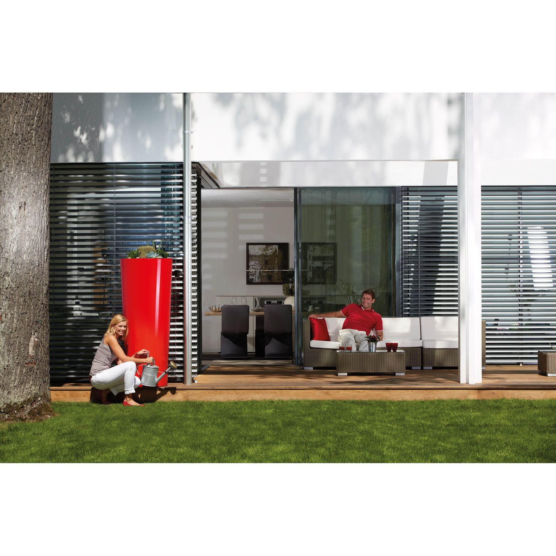 GARANTIA COLOR 2in1 Regenspeicher 350 L, mit integrierter Pflanzschale