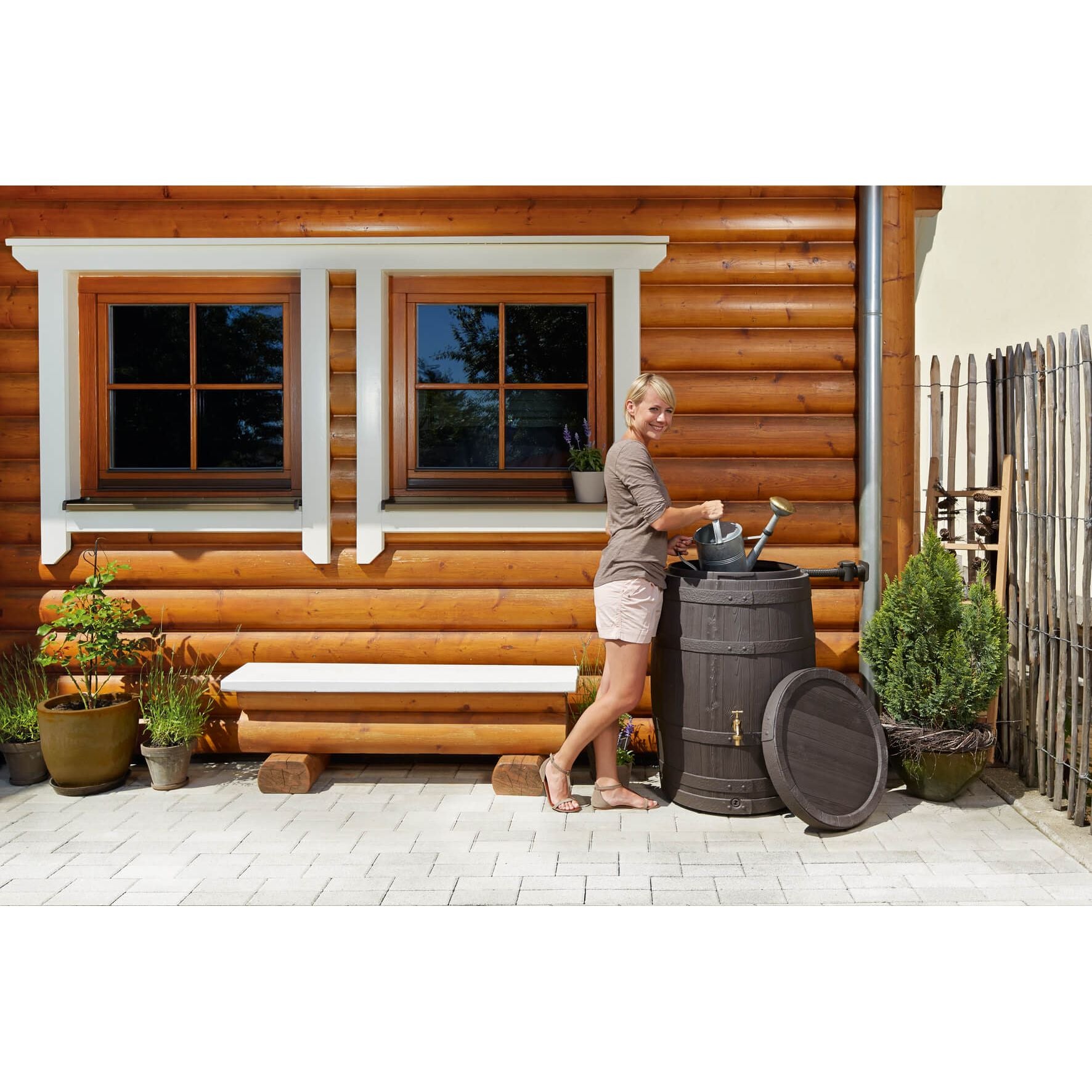 GARANTIA BARRICA Regenfass, braun