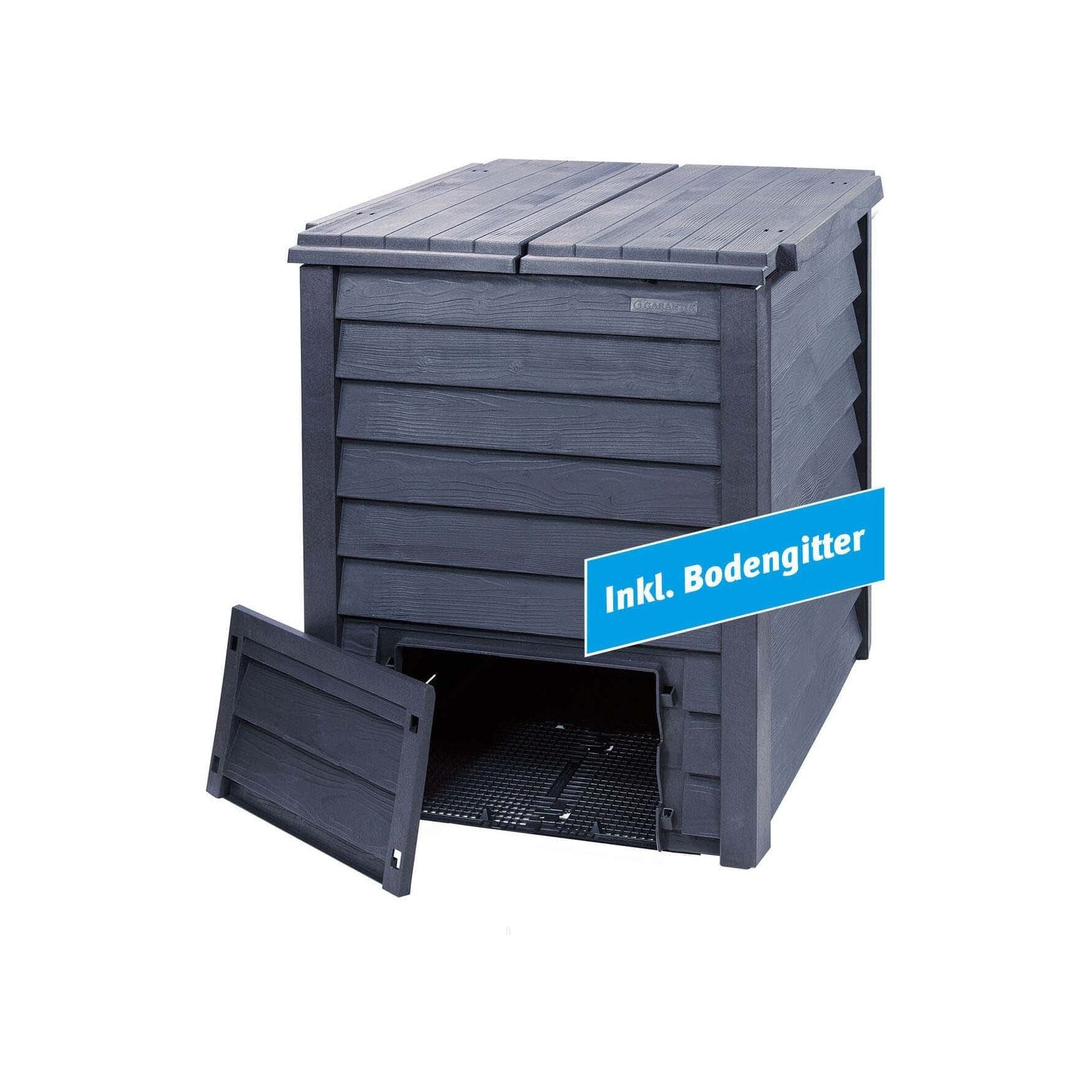 GARANTIA THERMO-WOOD Komposter inkl. Bodengitter, anthrazit-braun