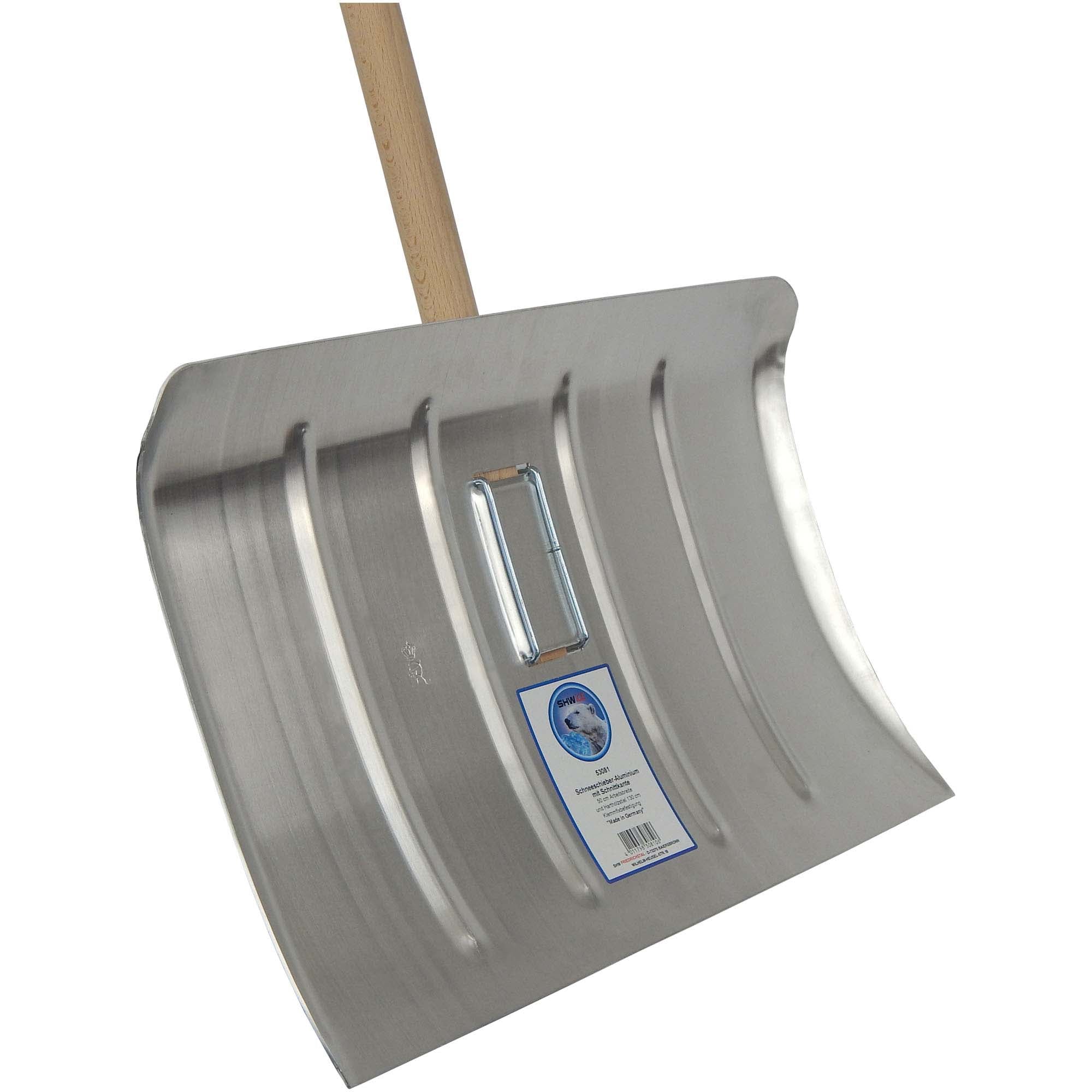 SHW Schneeschieber-Aluminium 50 cm mit Schnittkante und Stiel Default Title