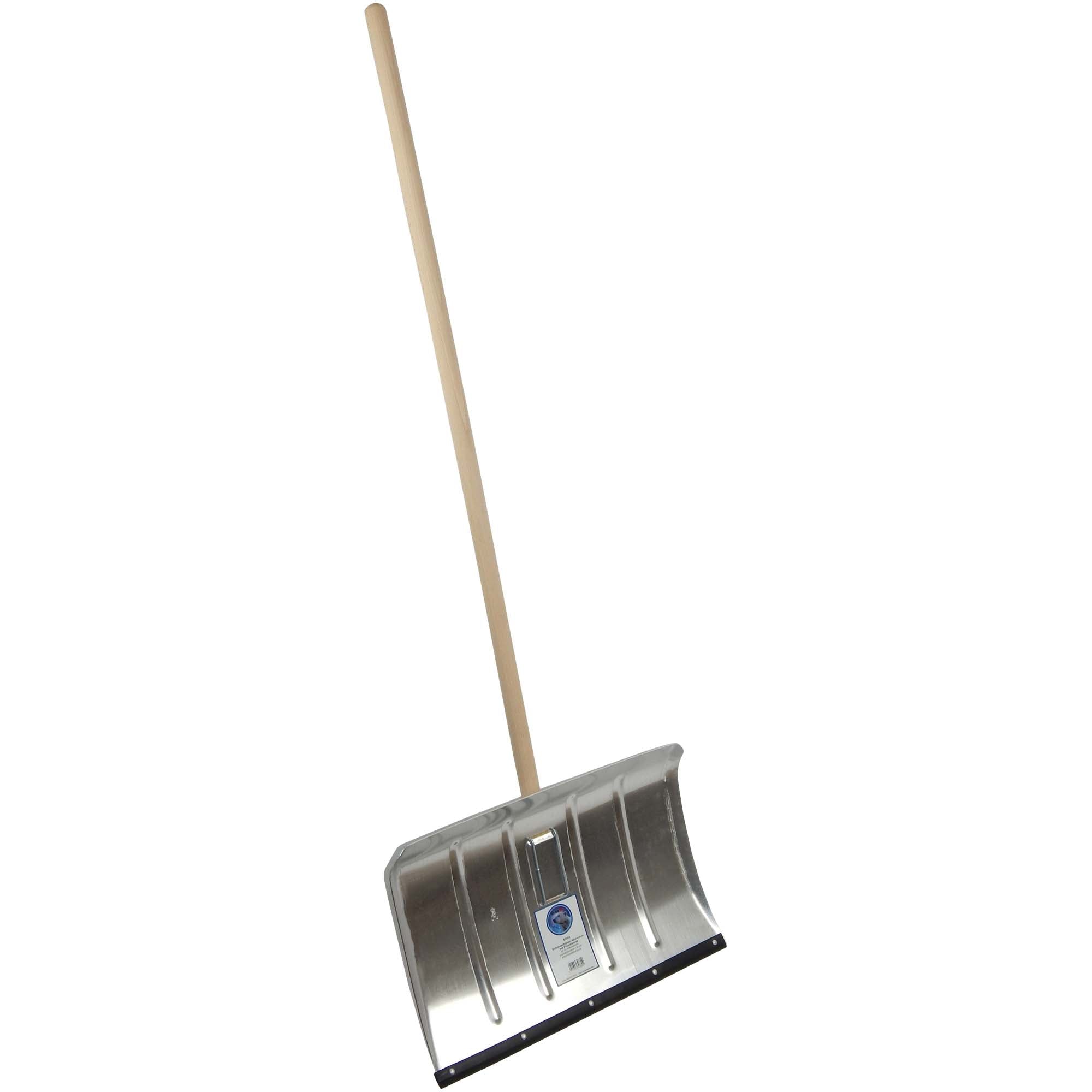 SHW Schneeschieber-Aluminium 50 cm mit Flüsterkante und Holzstiel 130 cm Default Title
