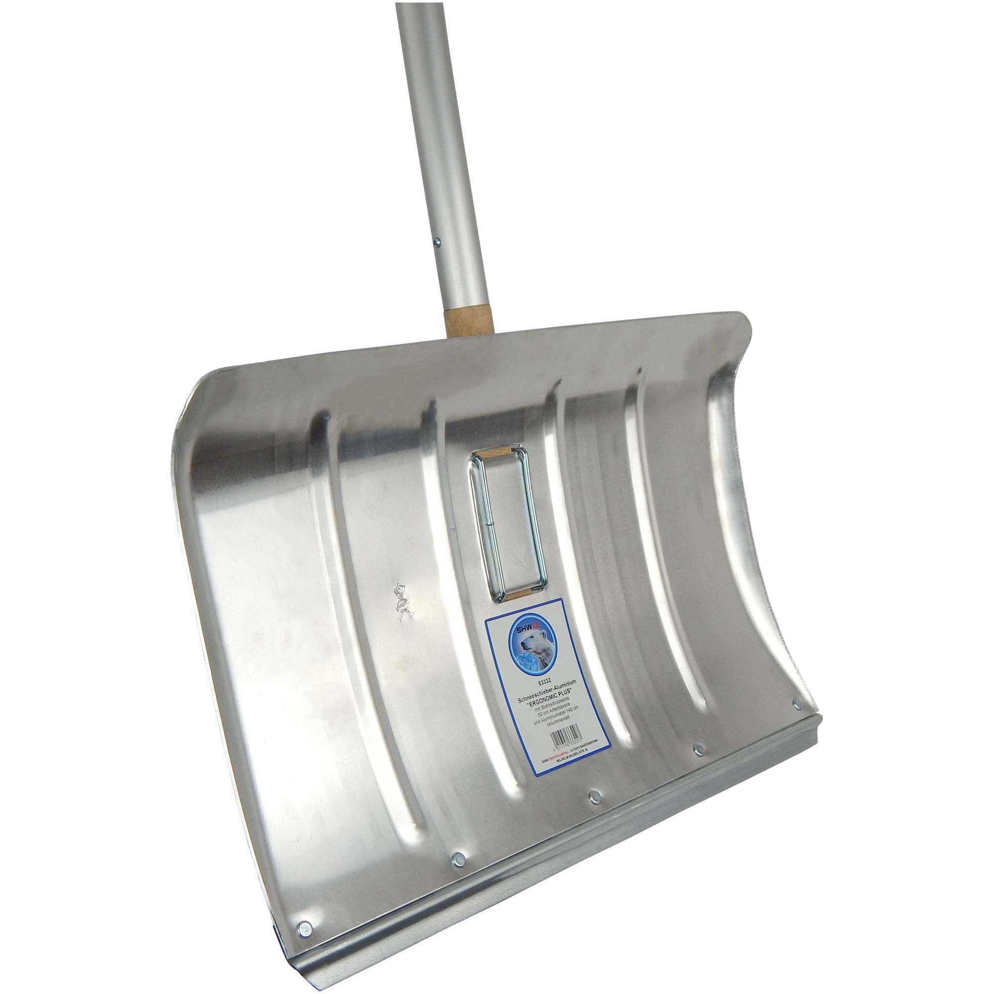 SHW Schneeschieber-Aluminium 50 cm mit Stahlkante und ergonomischem Stiel Default Title