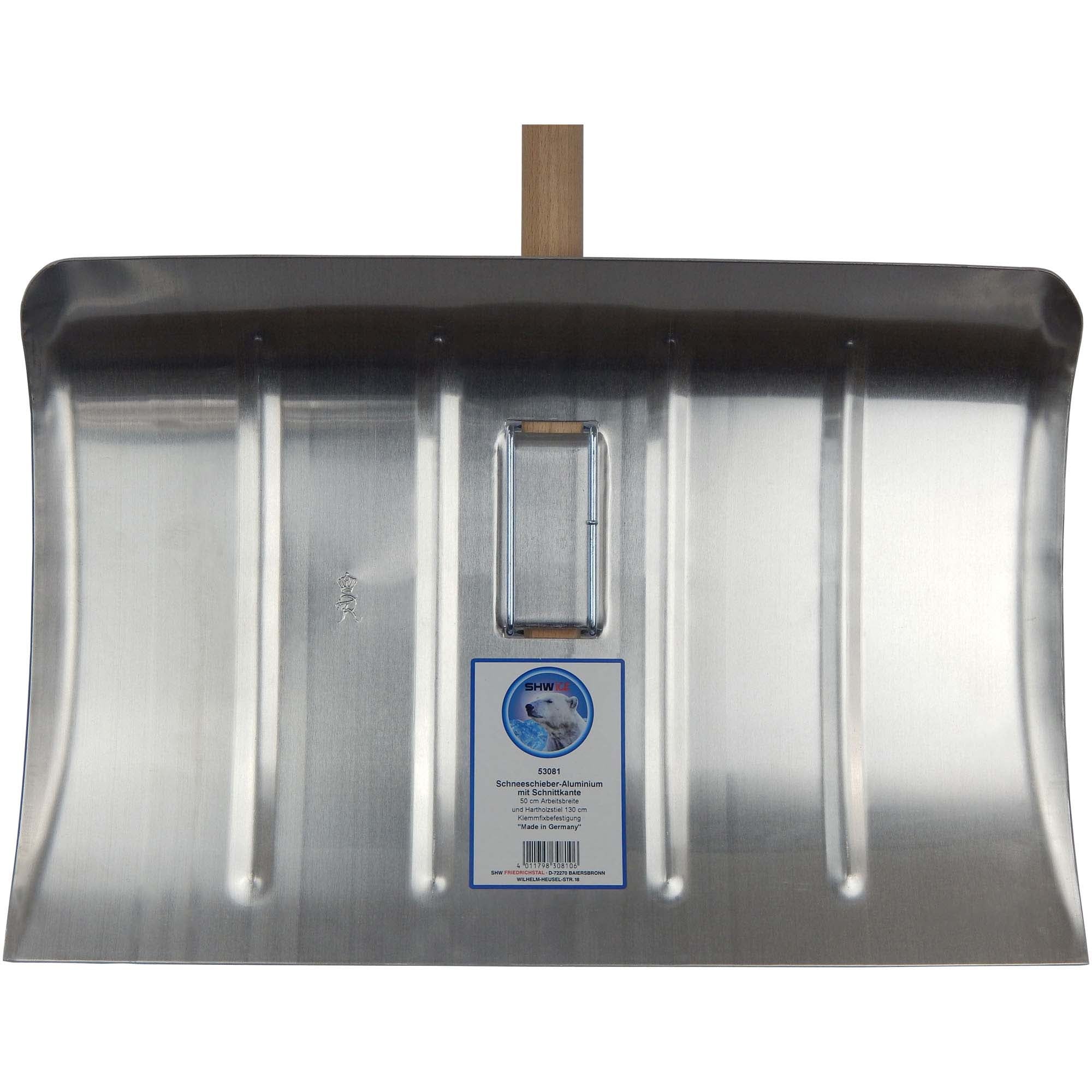 SHW Schneeschieber-Aluminium 50 cm mit Stahlkante und ergonomischem Stiel Default Title