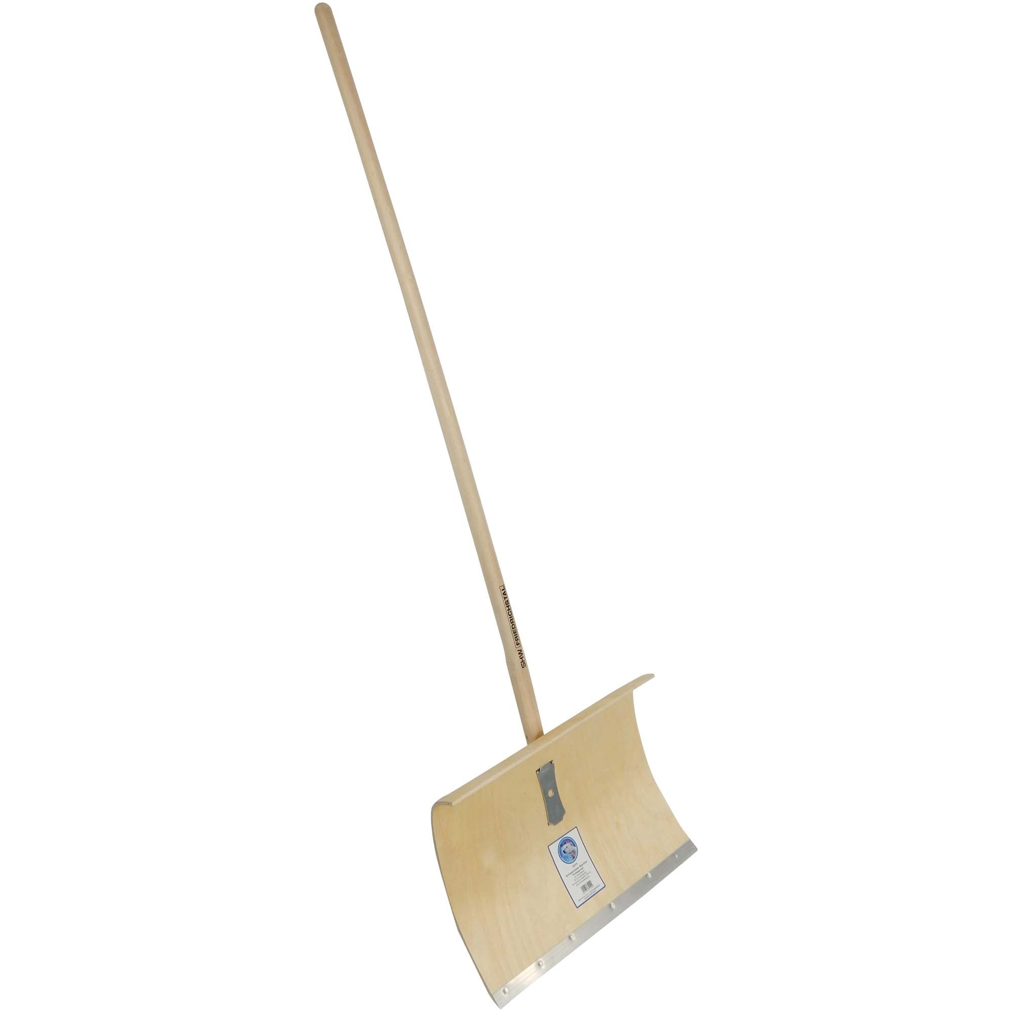 SHW Schneeschieber-Sperrholz Blatt 5-fach verleimt, 50 cm breit, mit Holzstiel 1500 mm