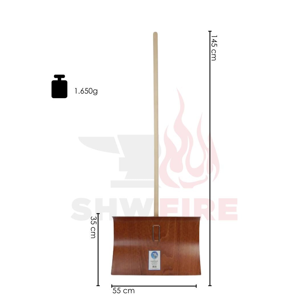 SHW Schneeschieber "OBO" 55 cm mit Stiel und Klemmfixbefestigung - SHW - FIRE