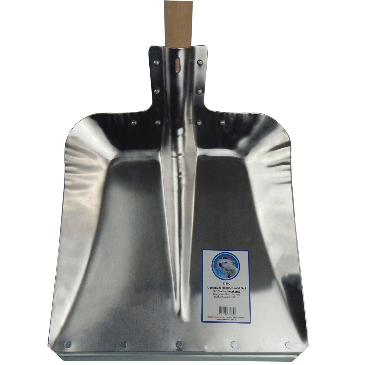 SHW Hallenser Alu - Randschaufel mit Stahlschutzkante und Hartholzstiel - SHW - FIRE