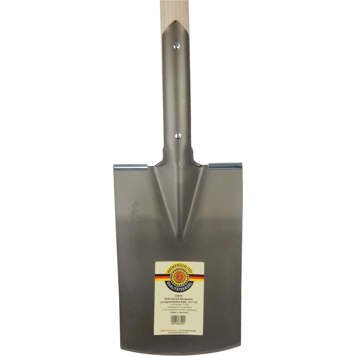 SHW Herold - Bauspaten gesandstrahlt, mit Spatentritt und Eschenstiel - SHW - FIRE