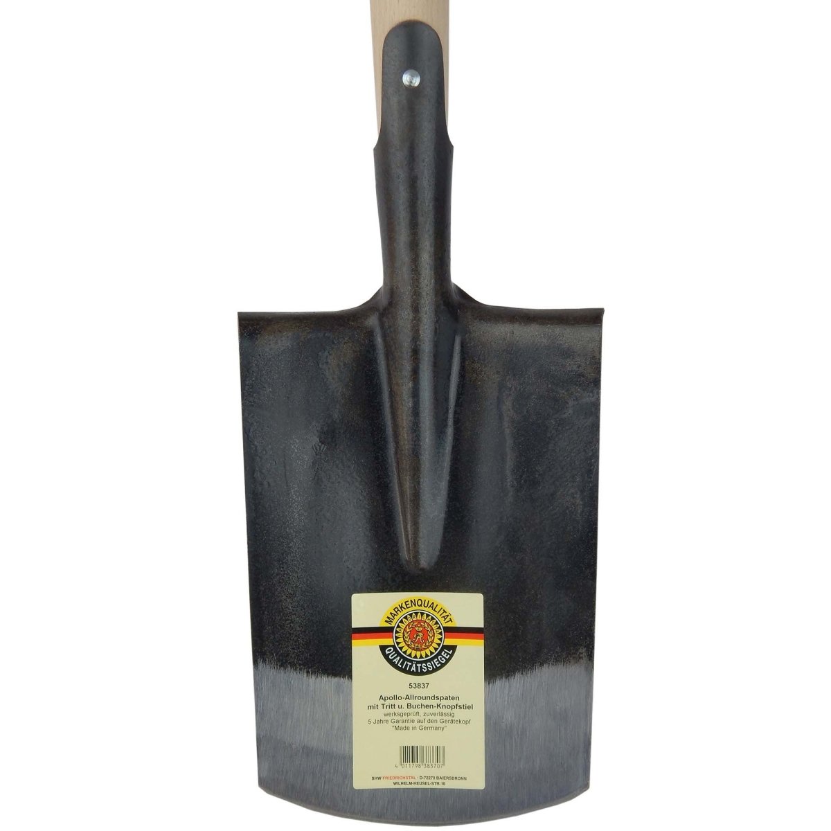 SHW Apollo - Spaten 1/2 poliert, mit umgebogenem Tritt und Buchenstiel - SHW - FIRE