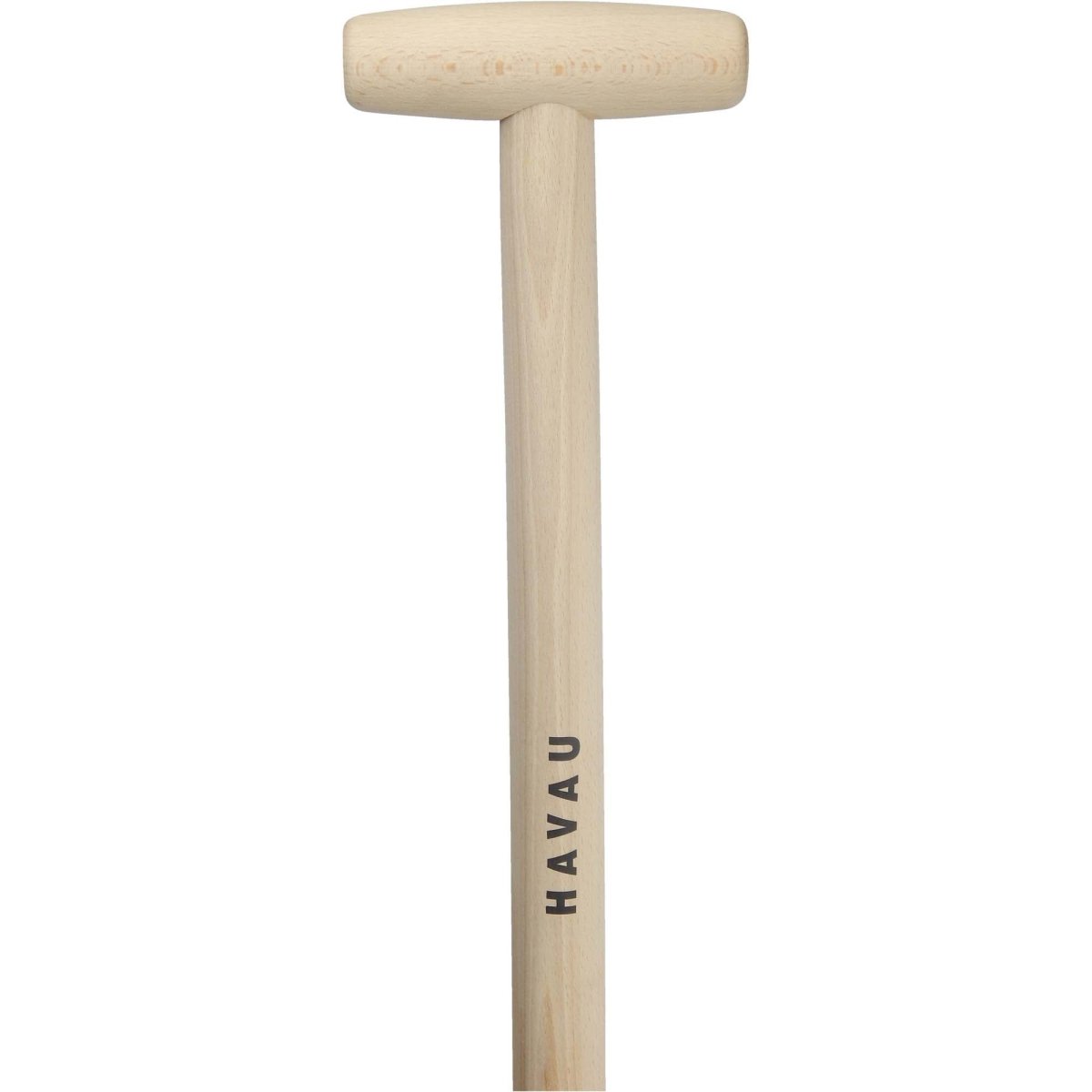 SHW Havau - Rohrdüllspaten Gärtnerform silber gepulvert mit umgebogenem Tritt und Buchenstiel - SHW - FIRE