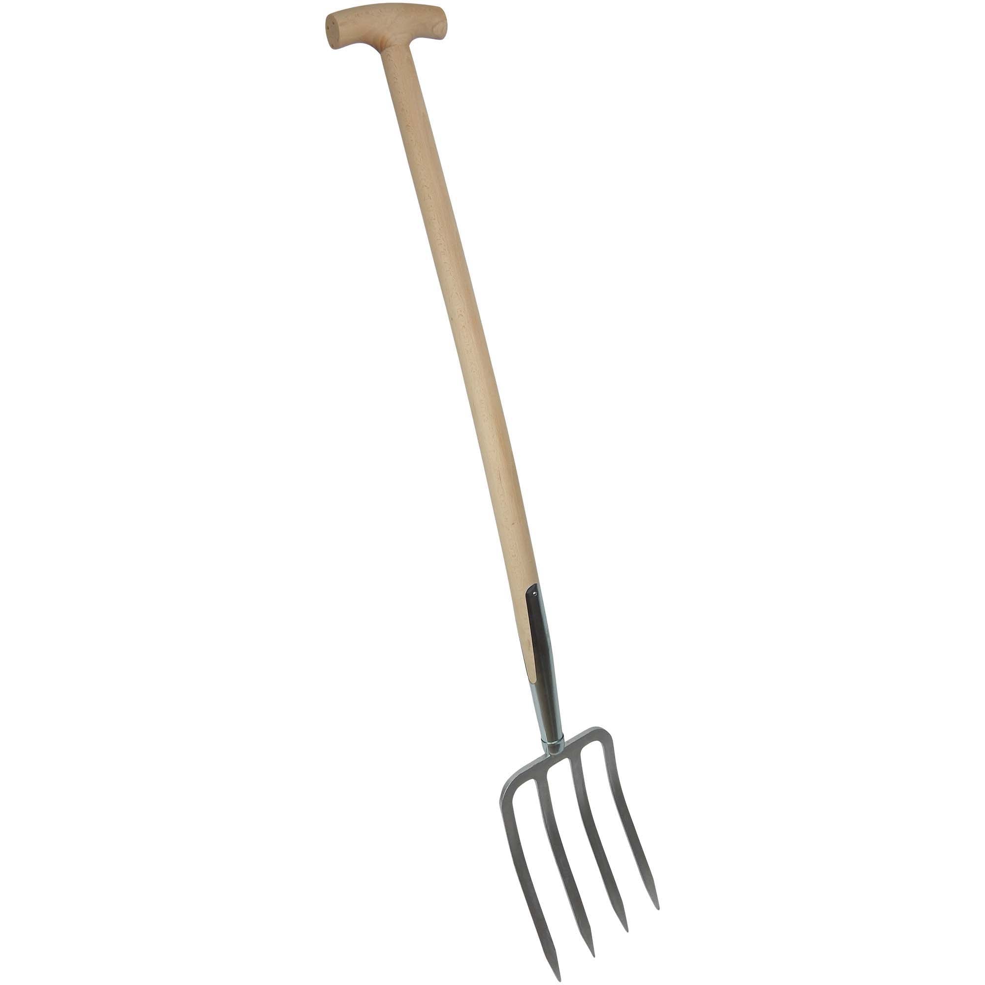 SHW Havau-Spatengabel mit Bajonettzinken und Buchen-T-Stiel Default Title