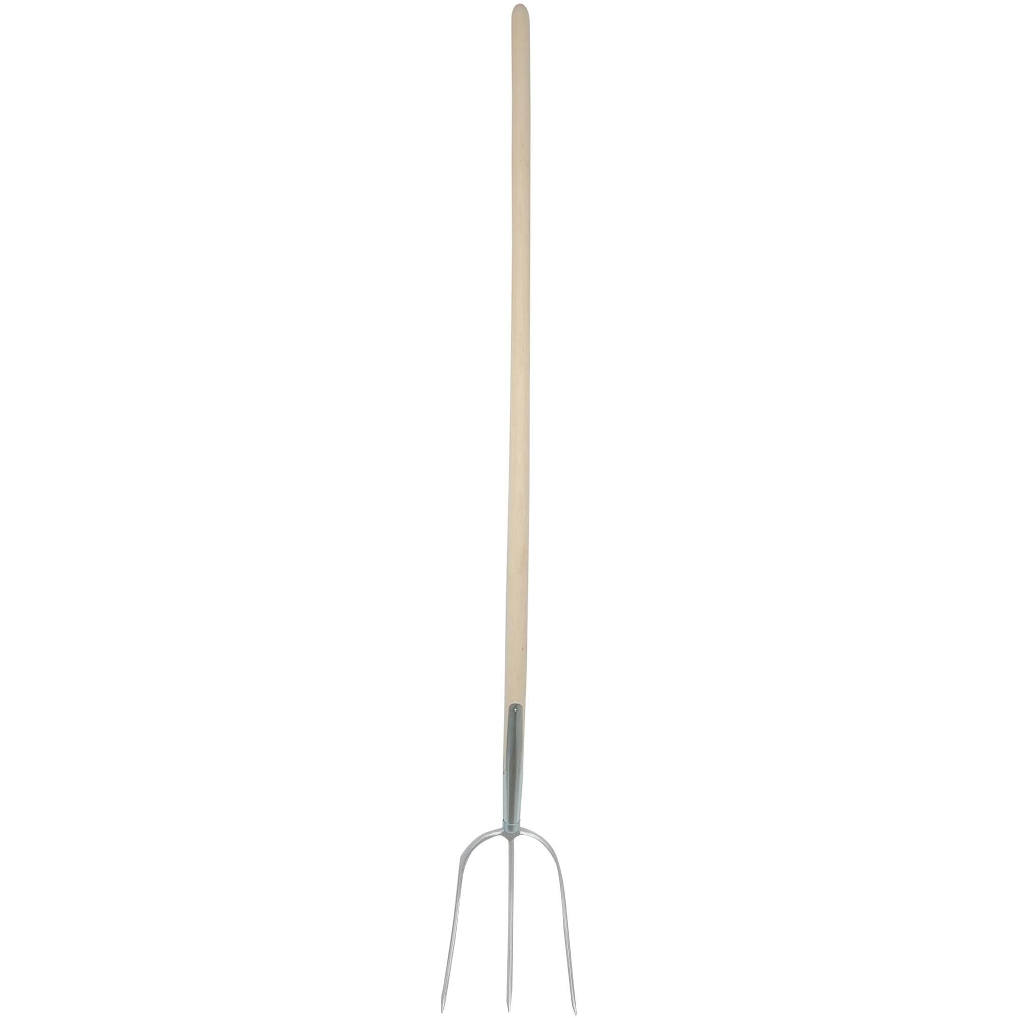 SHW HAVAU-Streugabel 1/1 silber mit Schienenzwinge und gebogenem Buchenstiel 260 x 200 mm