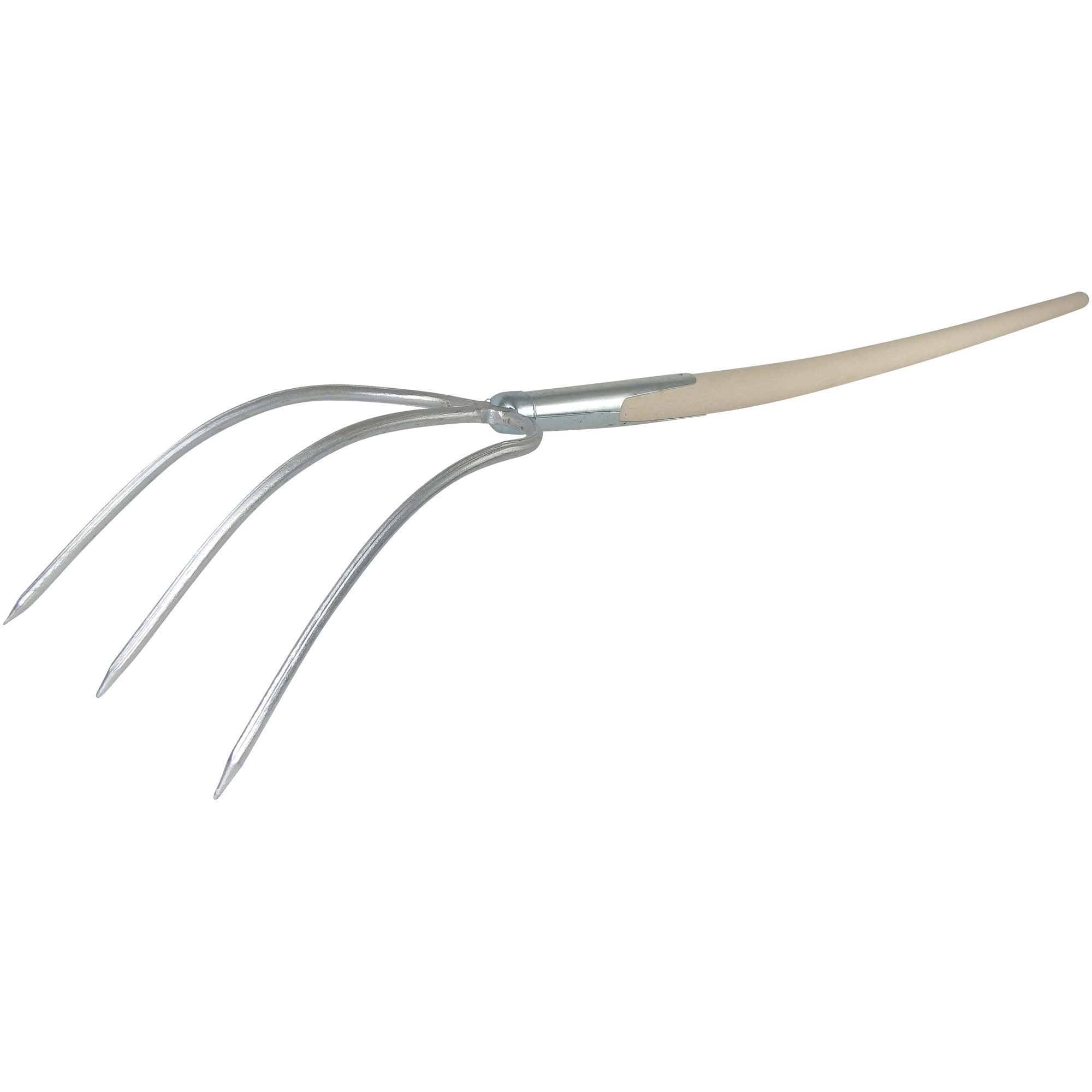 SHW HAVAU-Streugabel 1/1 silber mit Schienenzwinge und gebogenem Buchenstiel 260 x 200 mm