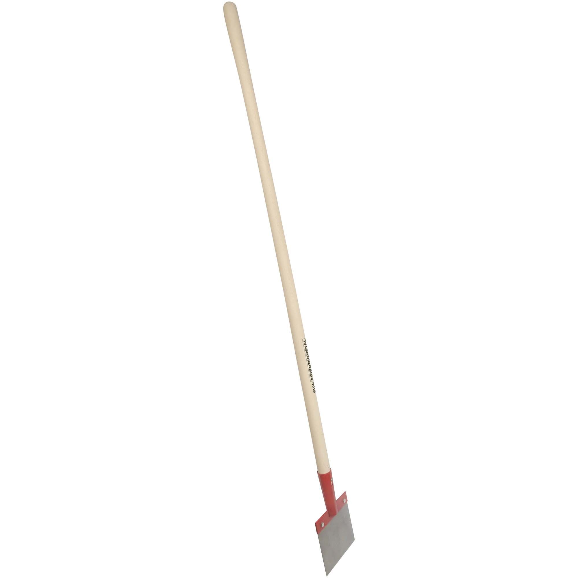 SHW Stoßscharre mit auswechselbarem Federstahlblatt 1,0 mm stark und Holzstiel 150 x 160 mm