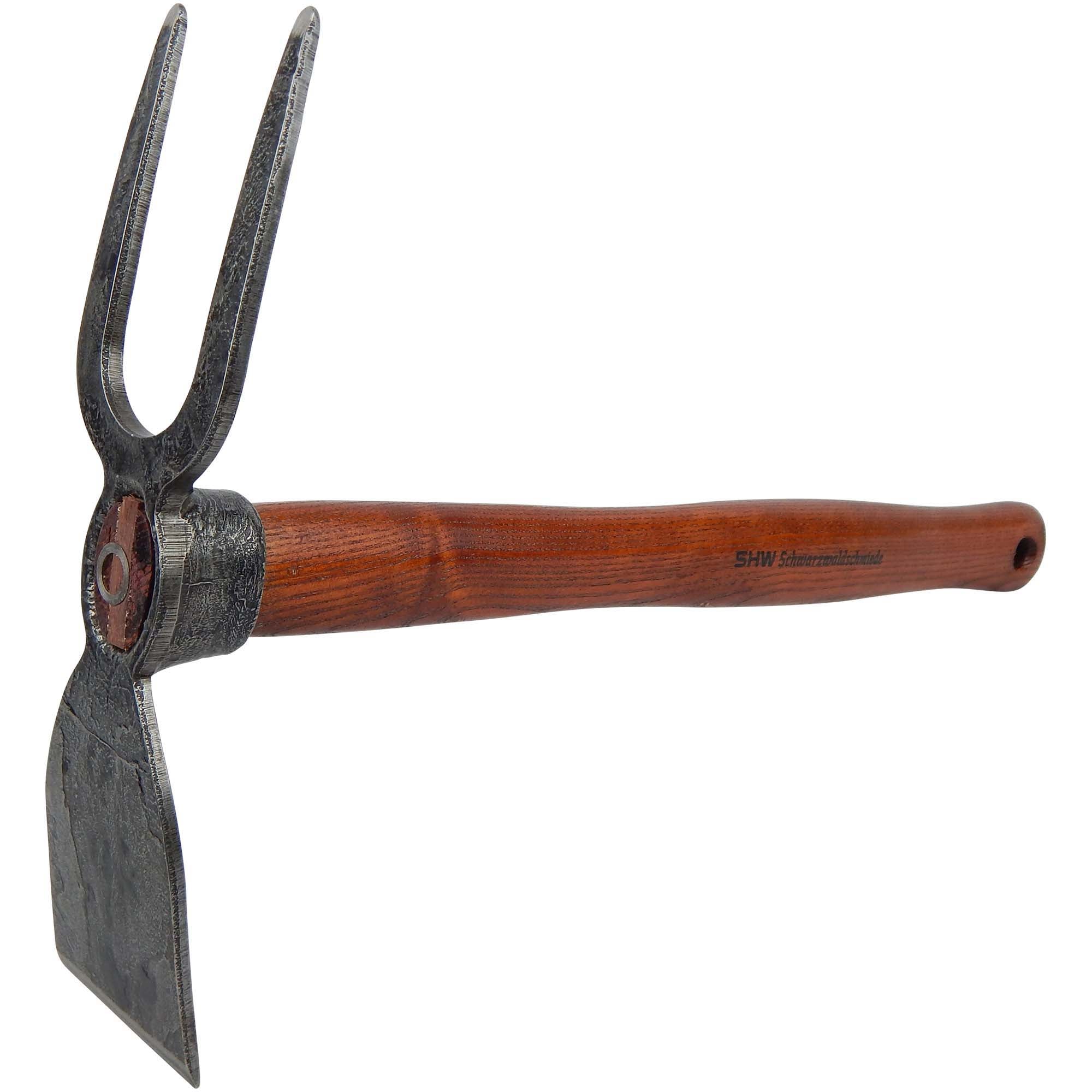 SHW Rex-Häckchen mit Breitblatt 2 Zinken und Eschenholzstiel 40 cm Default Title