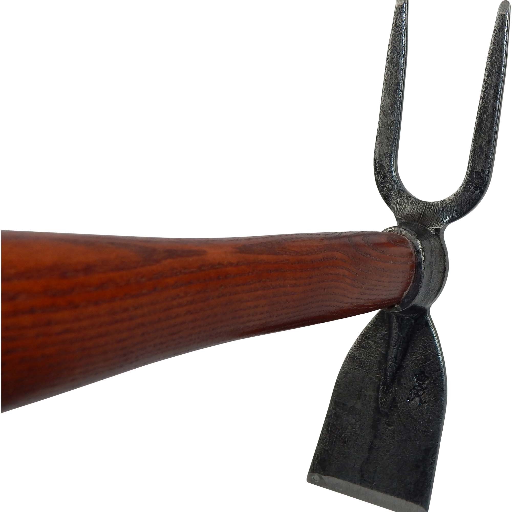 SHW Rex-Häckchen mit Breitblatt 2 Zinken und Eschenholzstiel 40 cm Default Title