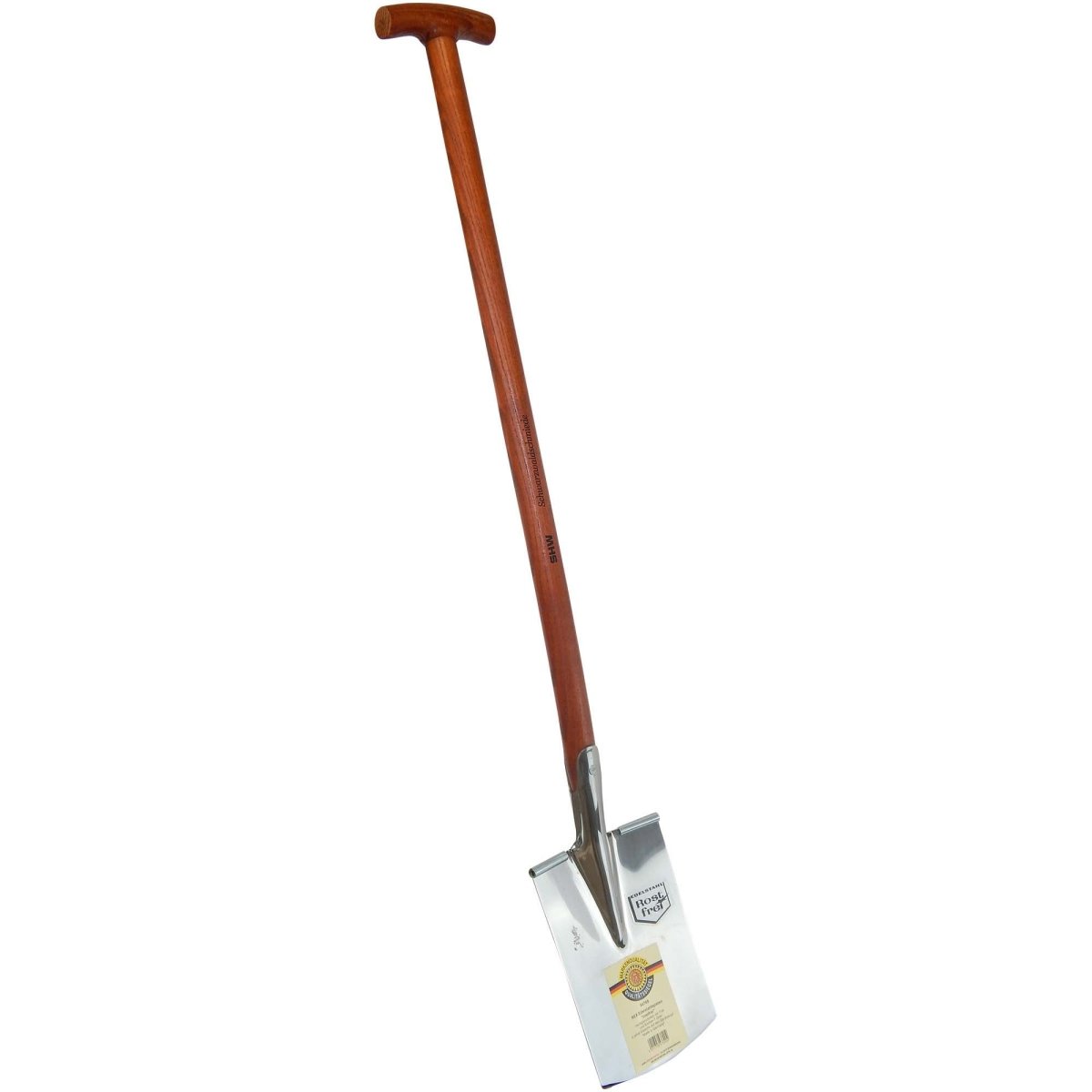 SHW Rex - Edelstahlspaten mit Tritt und Eschen - T - Stiel - SHW - FIRE