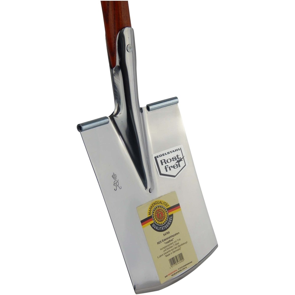 SHW Rex - Edelstahlspaten mit Tritt und Eschen - T - Stiel - SHW - FIRE