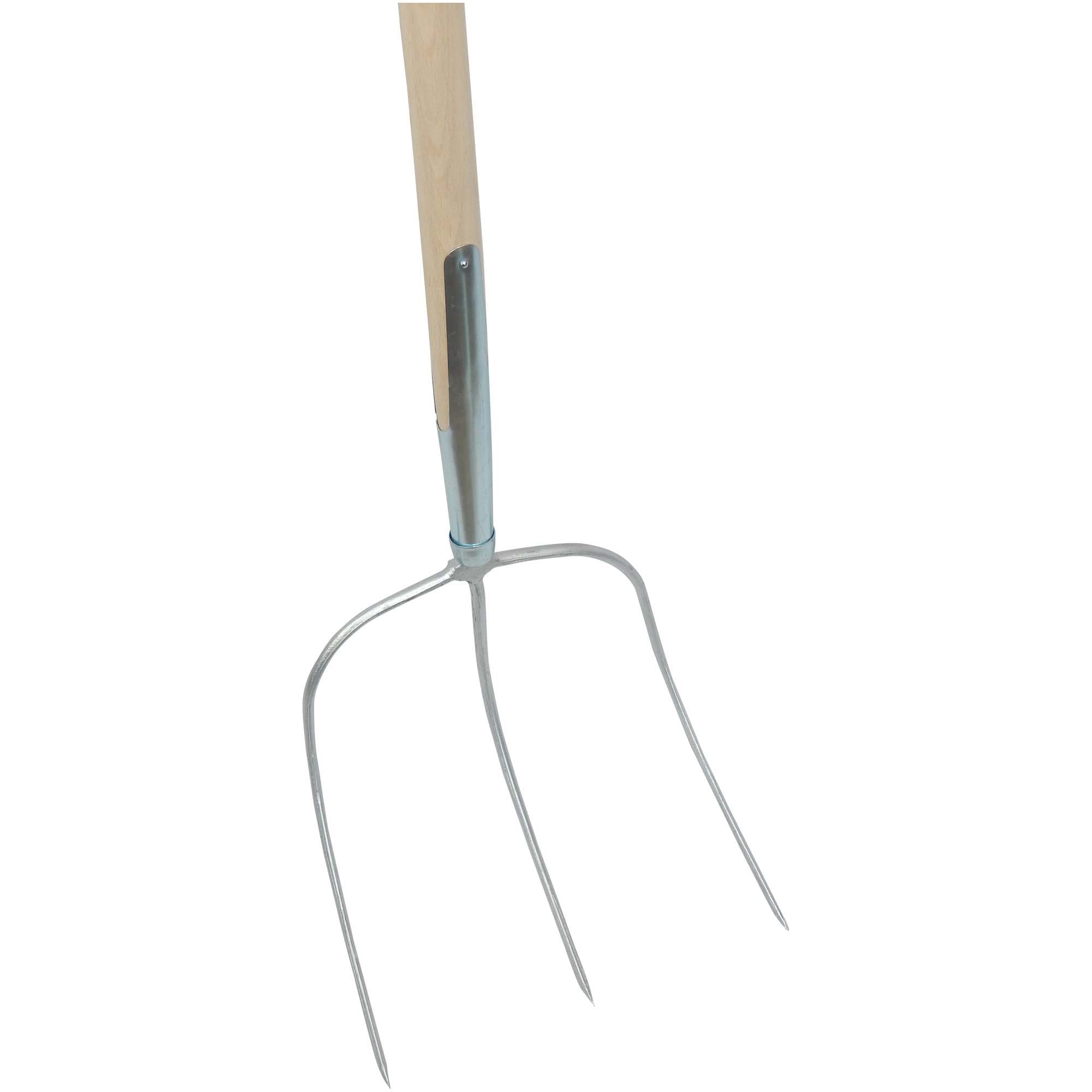 SHW HAVAU-Streugabel 1/1 silber mit Schienenzwinge und gebogenem Buchenstiel 300 x 300 mm