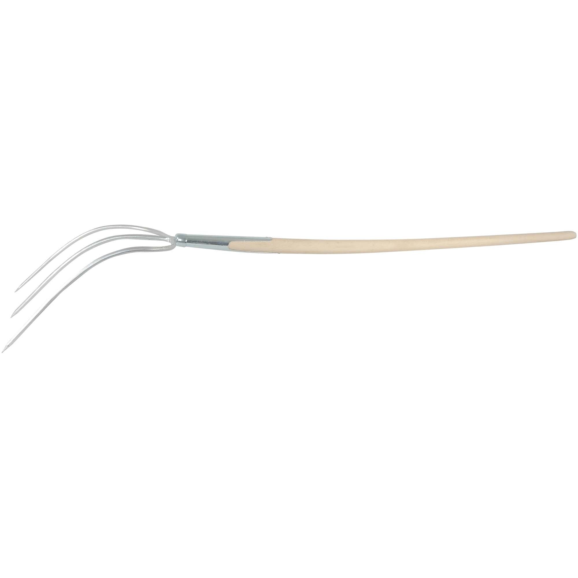 SHW HAVAU-Streugabel 1/1 silber mit Schienenzwinge und gebogenem Buchenstiel 300 x 300 mm