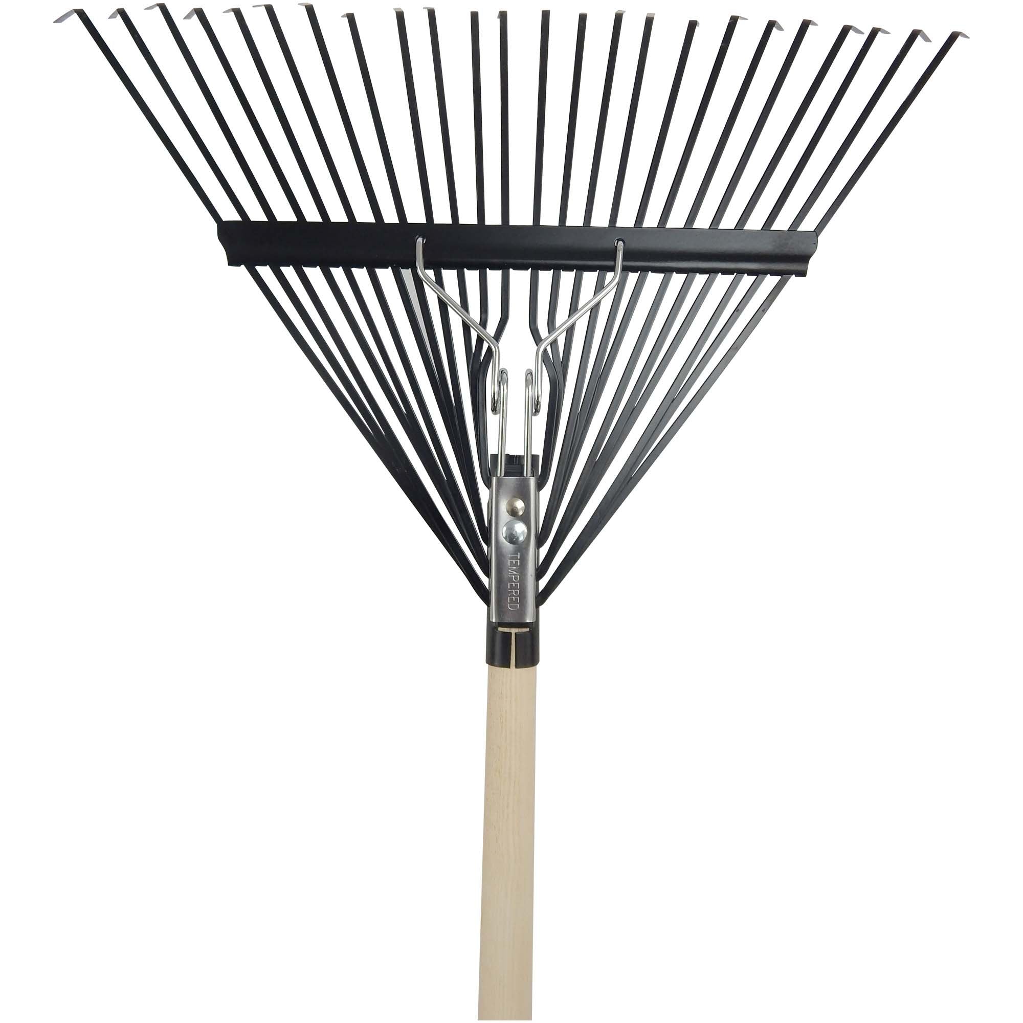 SHW Laubbesen "Professional"24 Federstahlzinken mit rotem Griff und Eschenstiel 135 cm Default Title