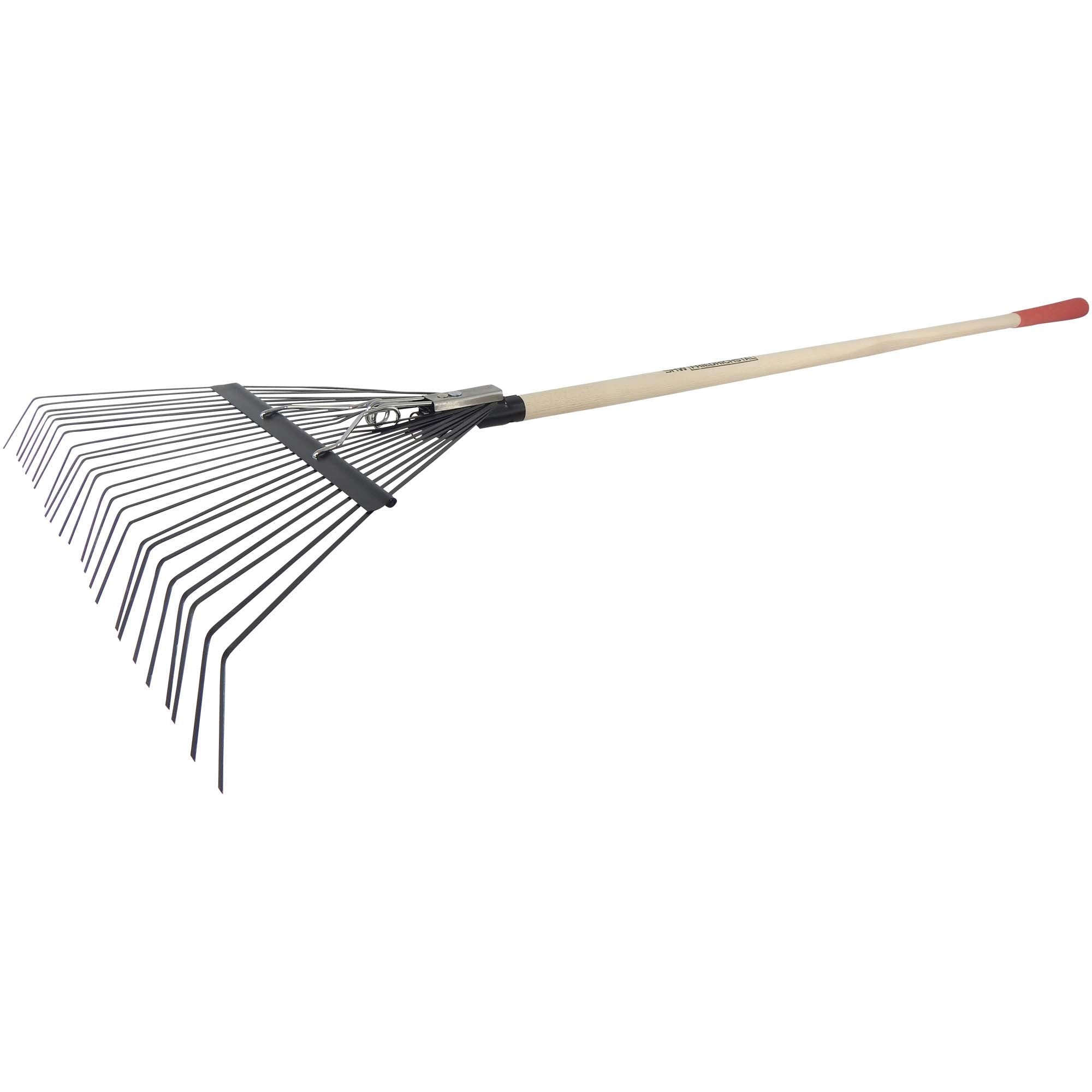 SHW Laubbesen "Professional"24 Federstahlzinken mit rotem Griff und Eschenstiel 135 cm Default Title