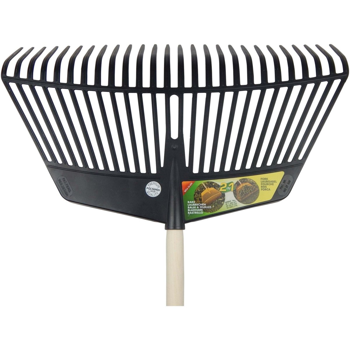 SHW Kunststoff - Funktionsrechen 60 cm / 26 Zinken mit Stiel - SHW - FIRE