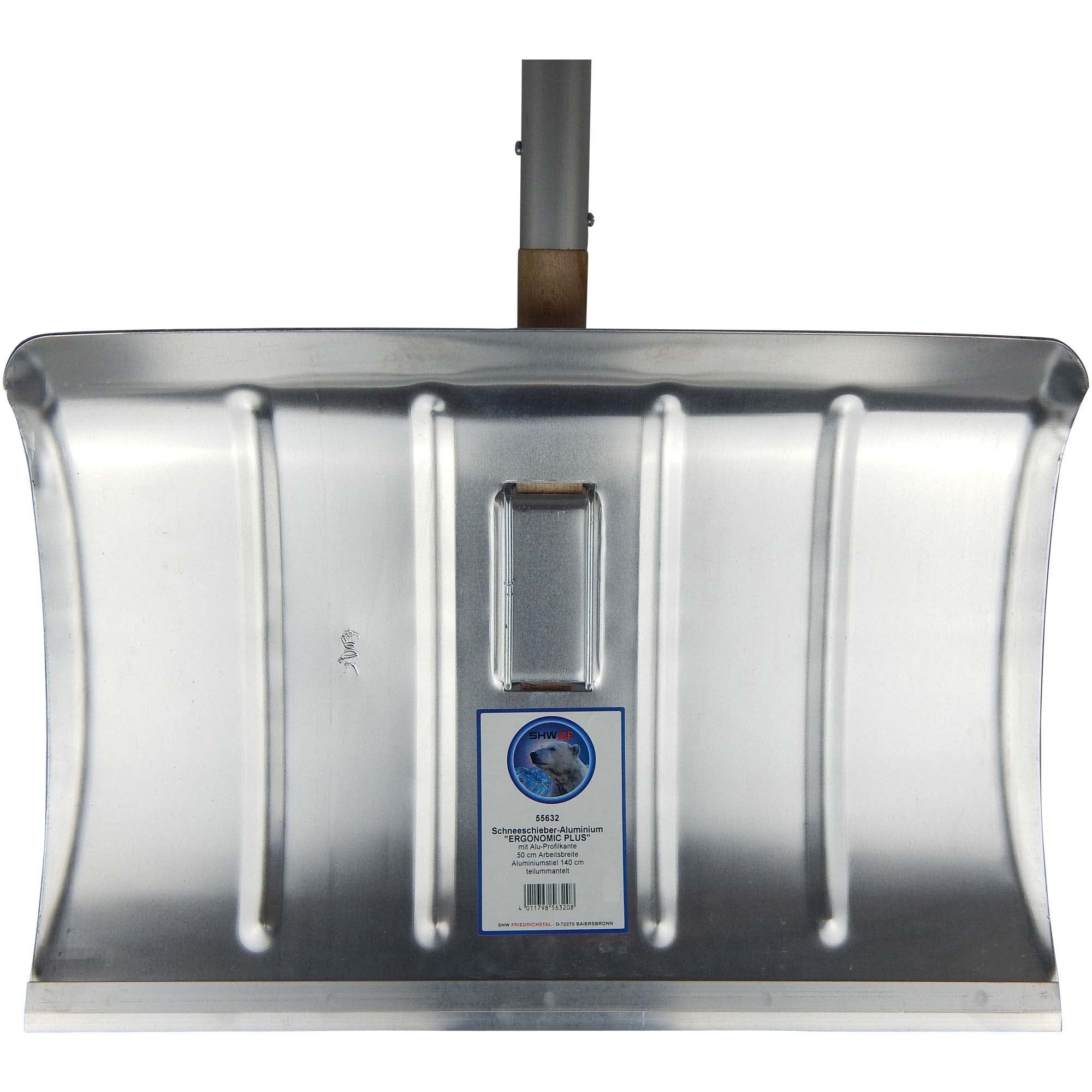 SHW Schneeschieber-Aluminium 50 cm mit Aluminiumkante und ergonomischem Stiel Default Title