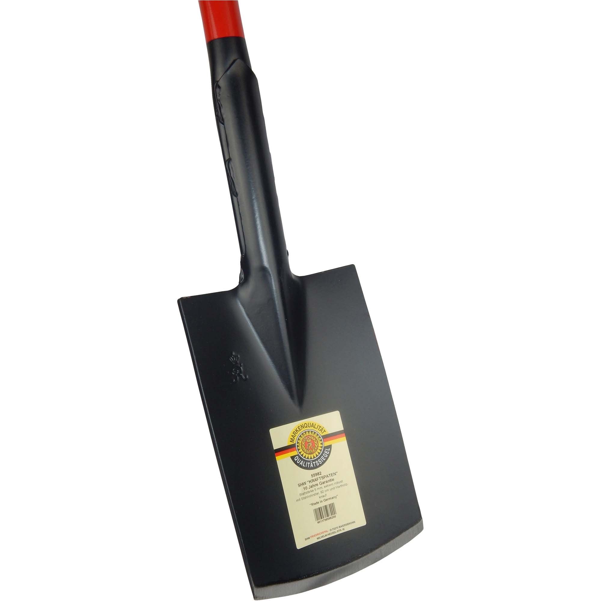 SHW "KRAFT SPATEN" Gärtner Form mit Stahlrohrstiel 92 cm Default Title