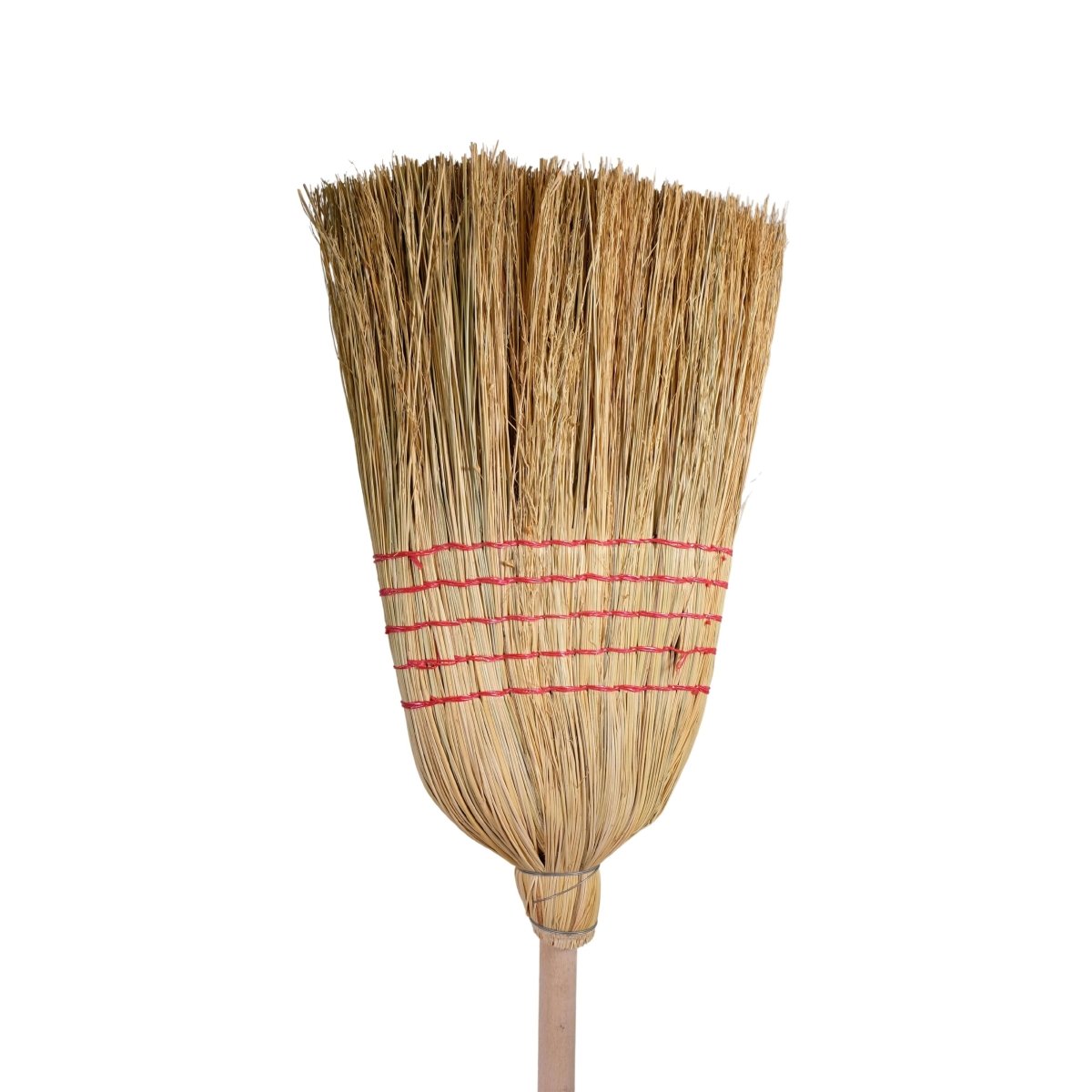Reisstrohbesen 5 - Naht mit Holzstiel - SHW - FIRE