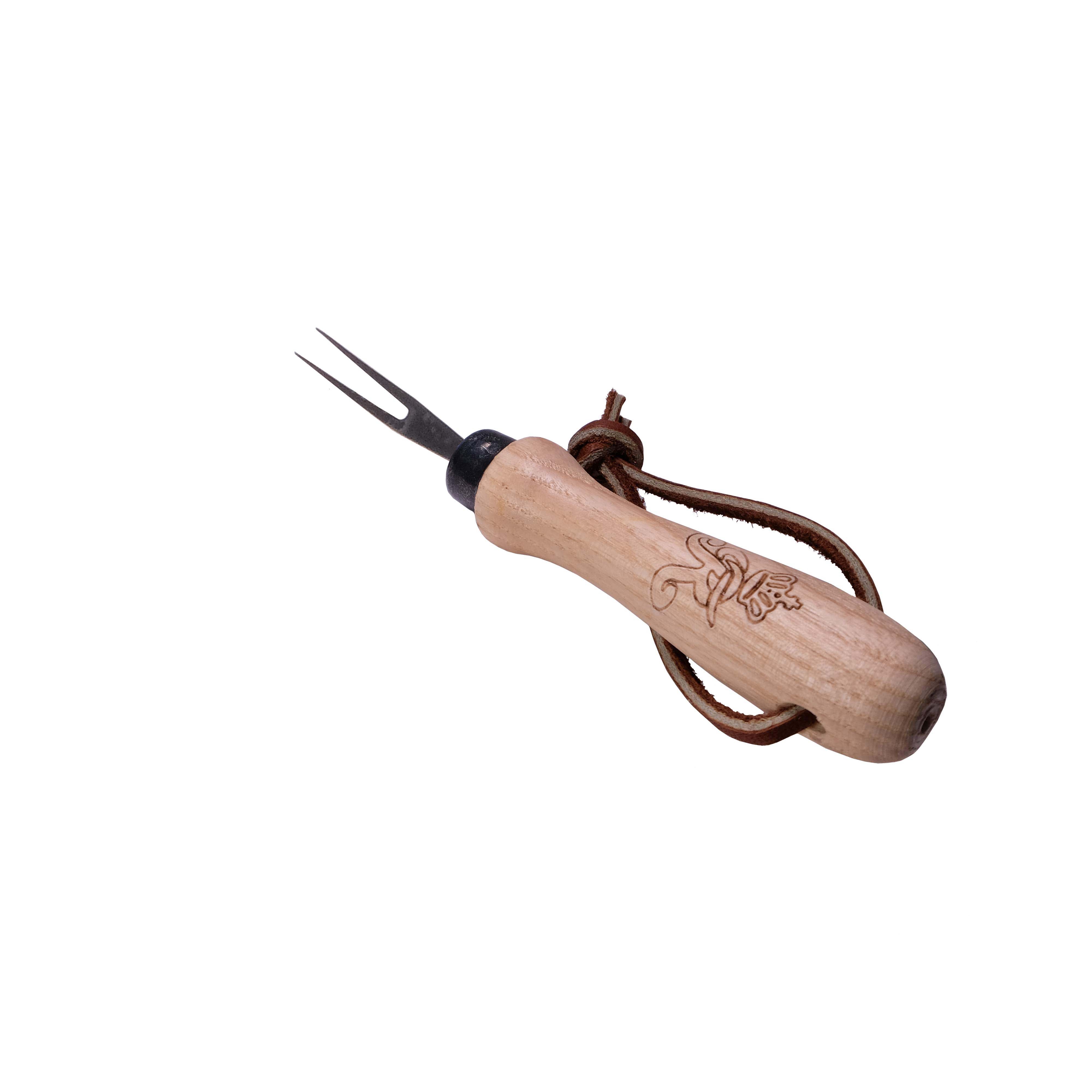 SHW Bonsai Gabel, 2 Zinken, mit Eschenholzgriff 10 cm Default Title