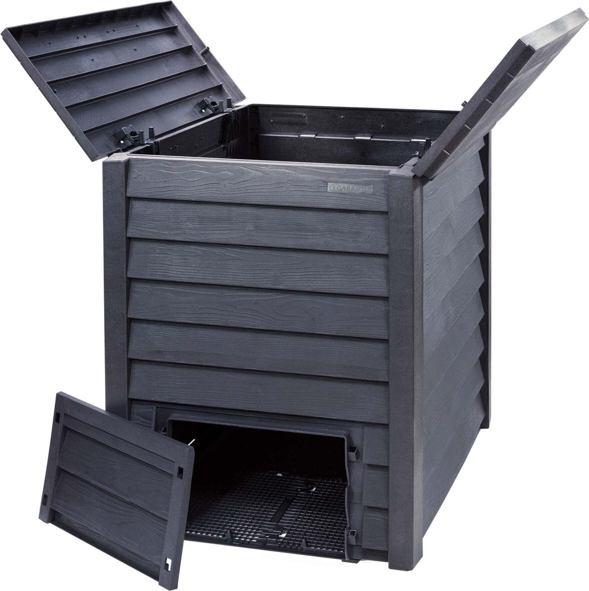 GARANTIA THERMO - WOOD Komposter inkl. Bodengitter, anthrazit - braun - SHW - FIRE