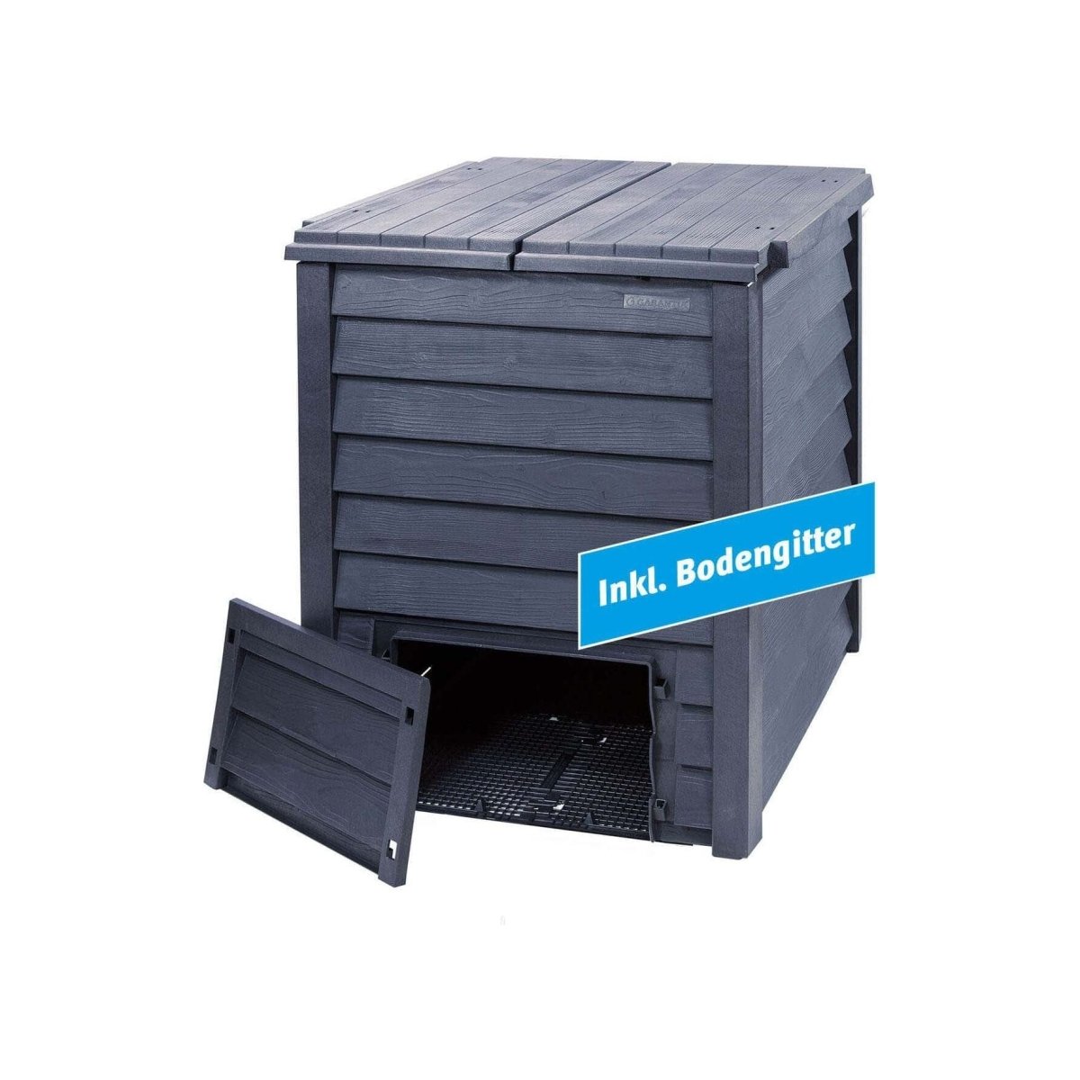GARANTIA THERMO - WOOD Komposter inkl. Bodengitter, anthrazit - braun - SHW - FIRE