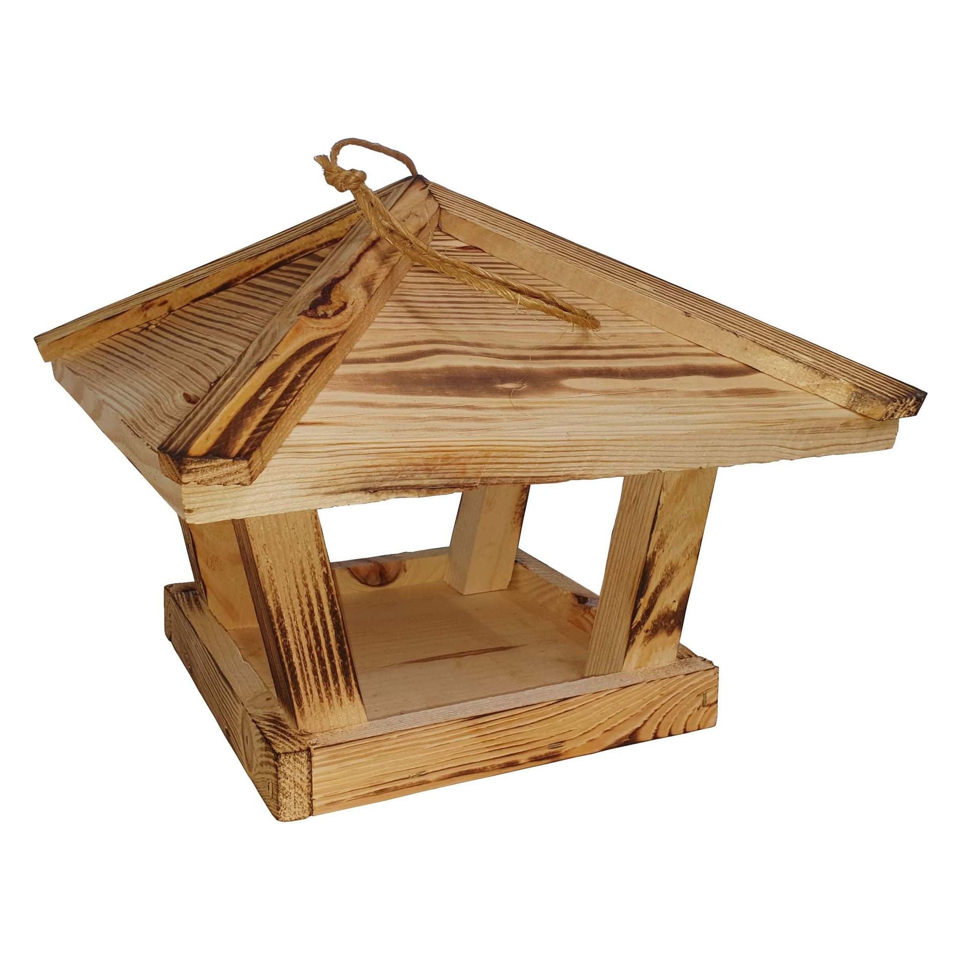 Futterhaus Eifel ca. 36x36x27 cm - zum Aufhängen - geflammt