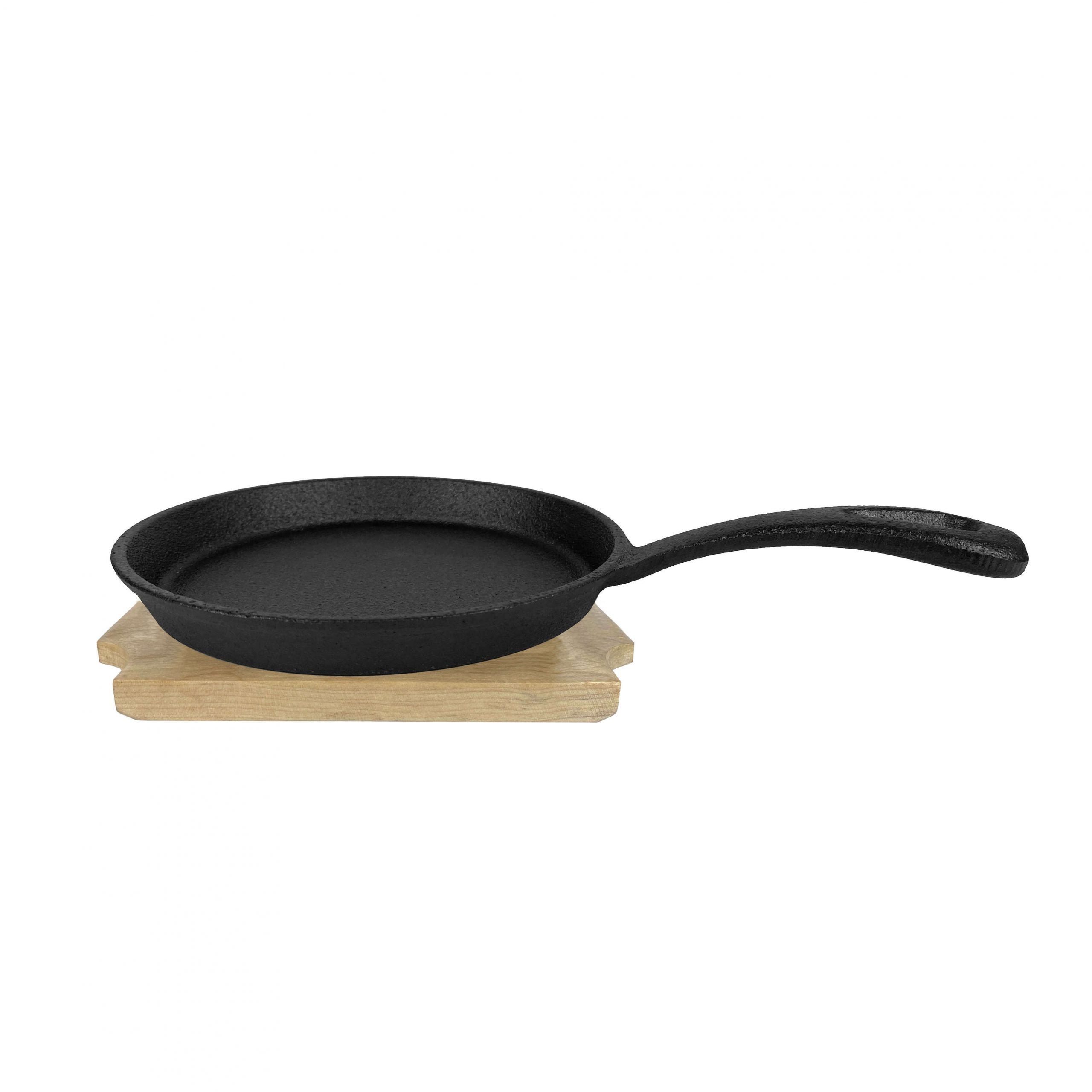 ALLGRILL Guss-Minipfanne ø 13 cm mit Holzuntersetzer ALLGRILL - Flammerando