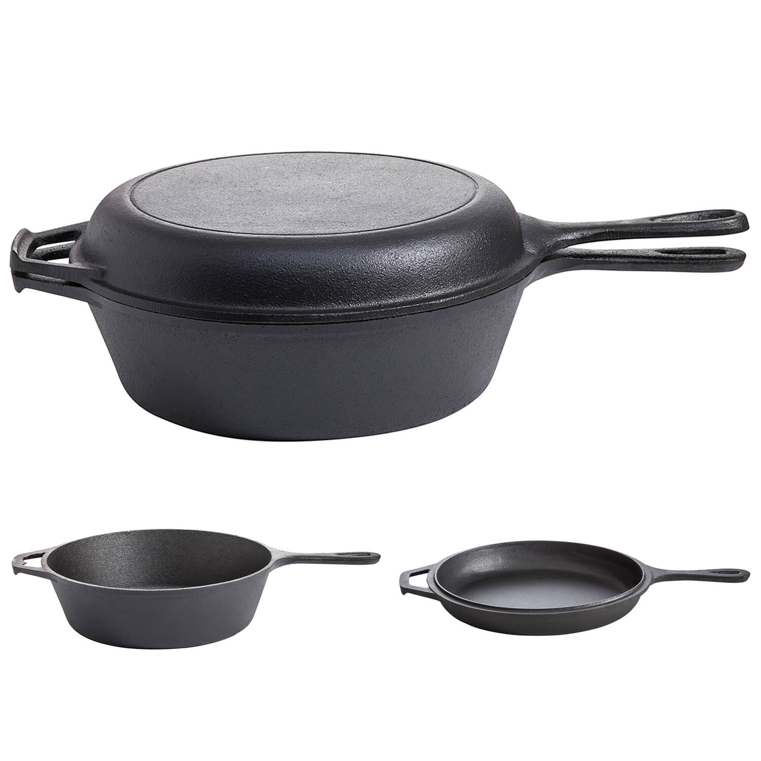 ALLGRILL 2in1 -Gusseisen Topf & Pfanne, Ø 26 cm ALLGRILL - Flammerando