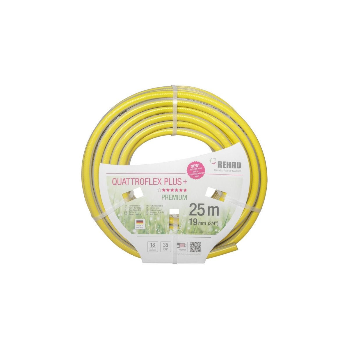 REHAU Schlauch Quattroflex plus + 19 mm (3/4") 25 m Rolle - SHW - FIRE