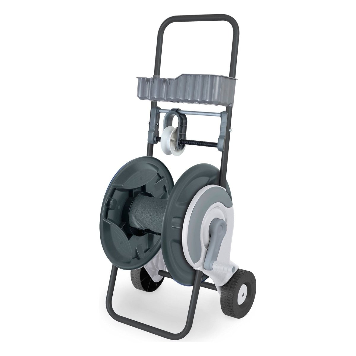 REHAU Schlauchwagen Comfort mit Aufrollfunktion inkl. 2 Hahnanschlüssen und 2x Schnellschlauchstücken - SHW - FIRE