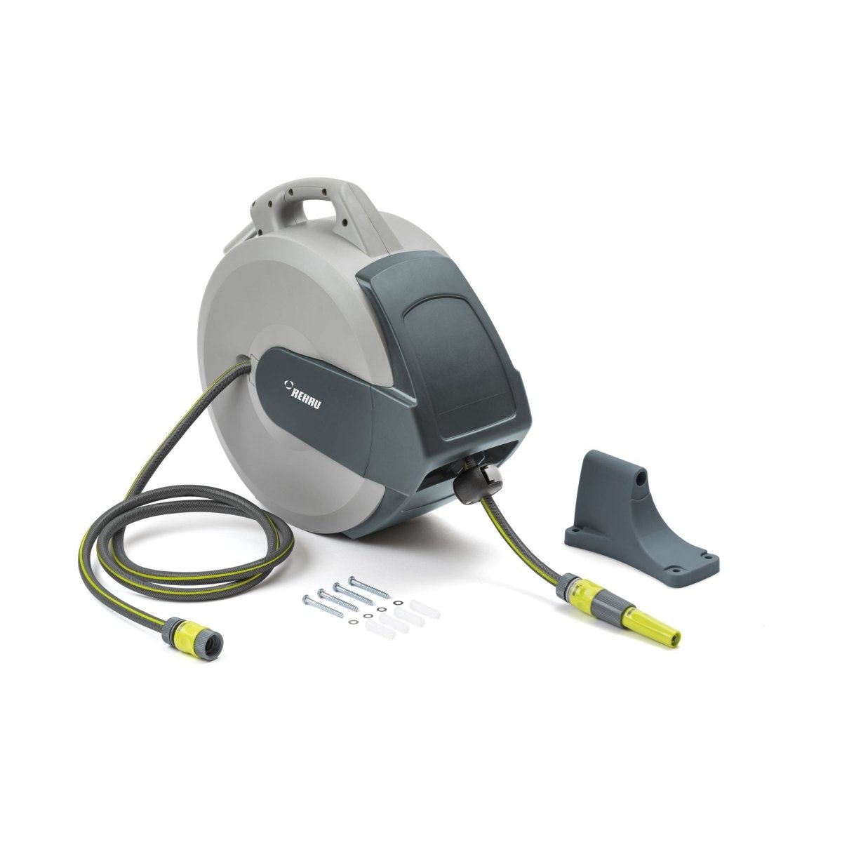 REHAU Schlauchbox mit innenliegendem Schlauch 25 m lang inkl. Befestigungsmaterial - SHW - FIRE