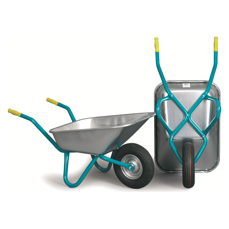 mefro - Schubkarre Standard - 85 Liter verzinkte Mulde; Traglast 250 kg