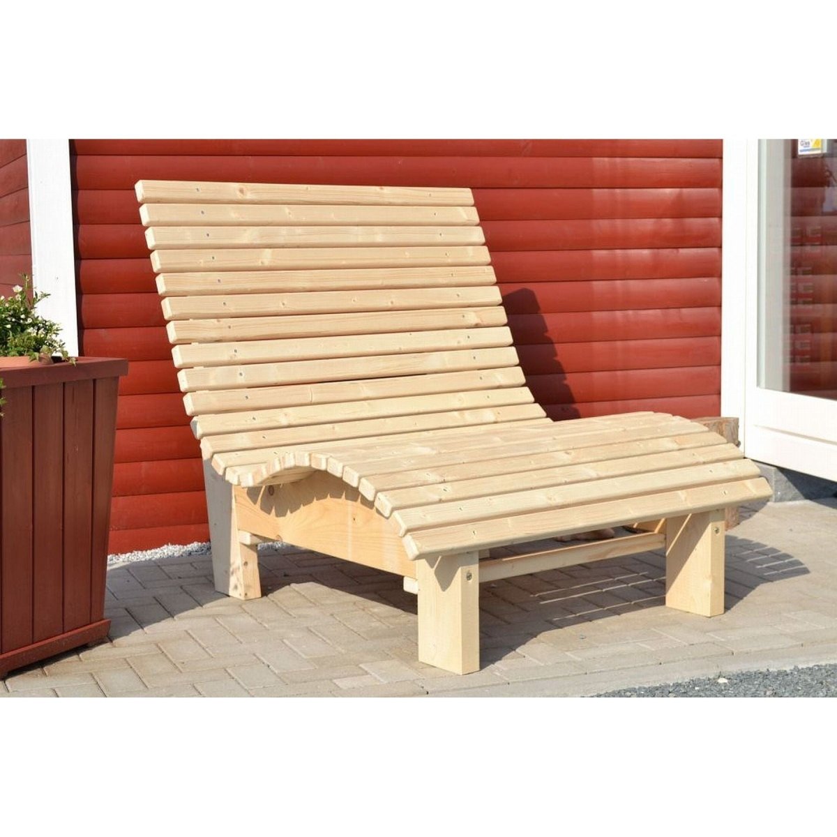 Relaxliege für 2 Personen - Fichtenholz - SHW - FIRE