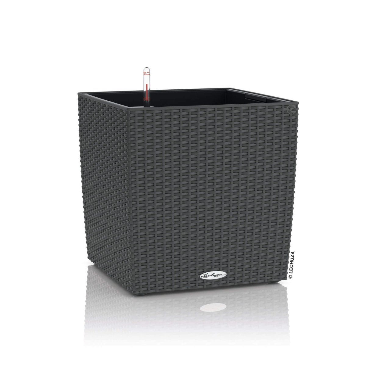 LECHUZA CUBE Cottage Komplettset granit - SHW - FIRE