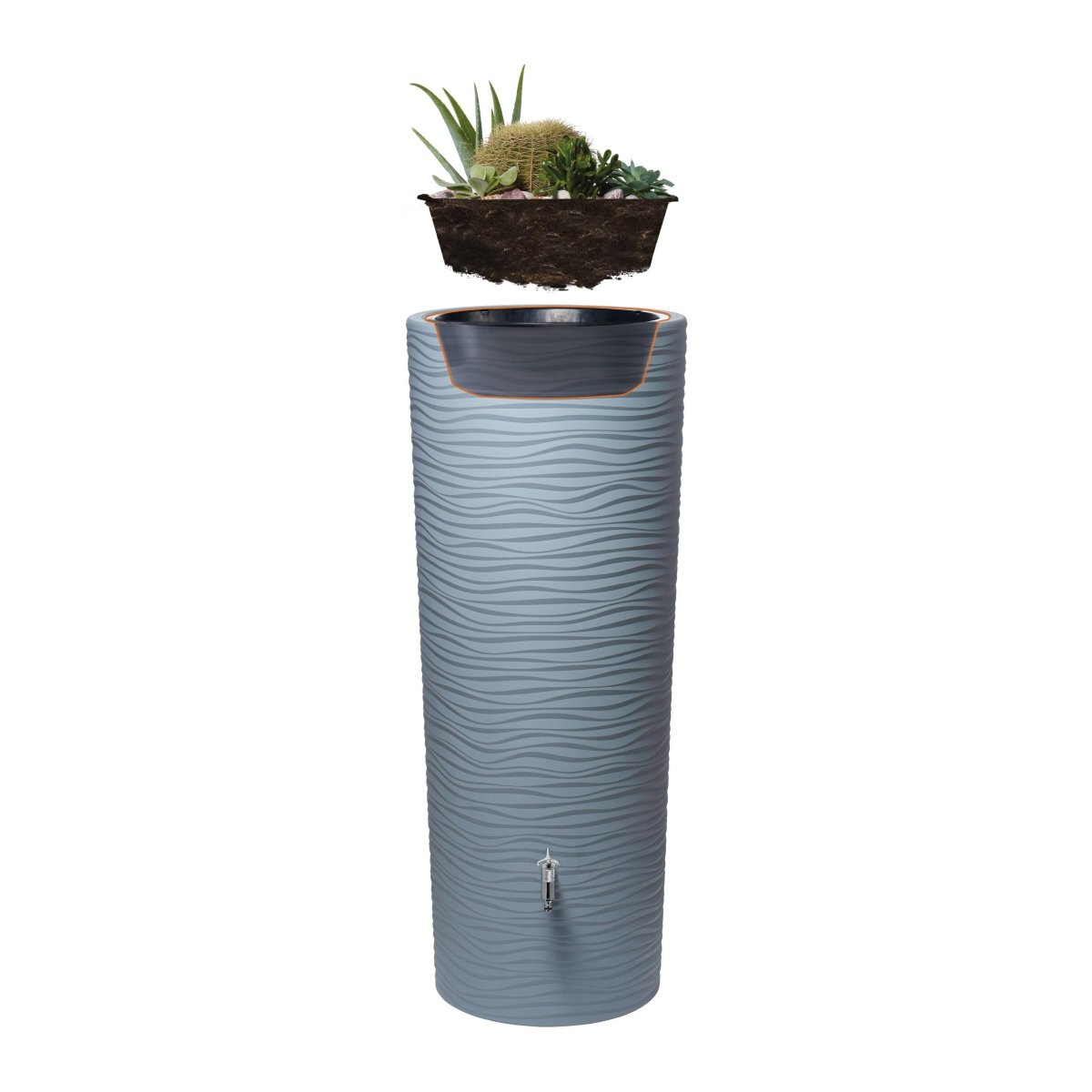 GARANTIA NATURA 2in1 Regenspeicher 350 L, mit Pflanzschale - SHW - FIRE