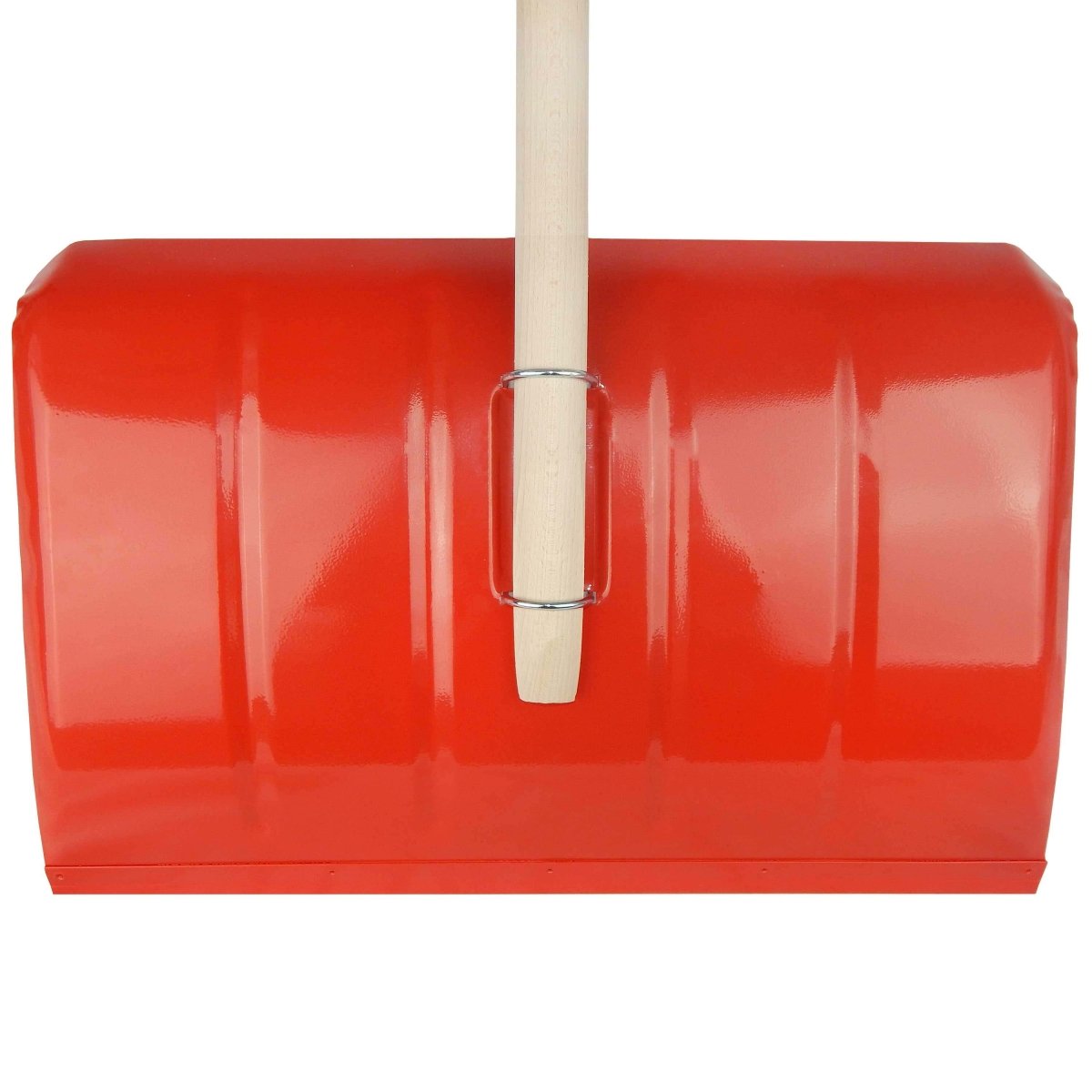 IDEAL Schneeschieber - Stahlblech 50 cm mit Schutzkante und Stiel - SHW - FIRE
