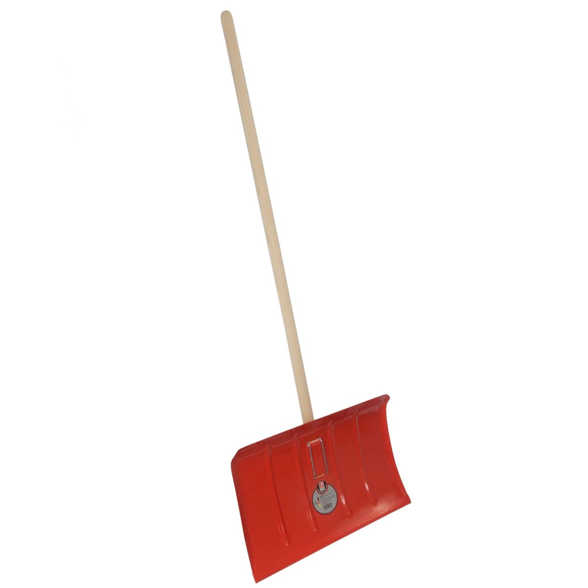 IDEAL Schneeschieber - Stahlblech 50 cm mit Schutzkante und Stiel - SHW - FIRE