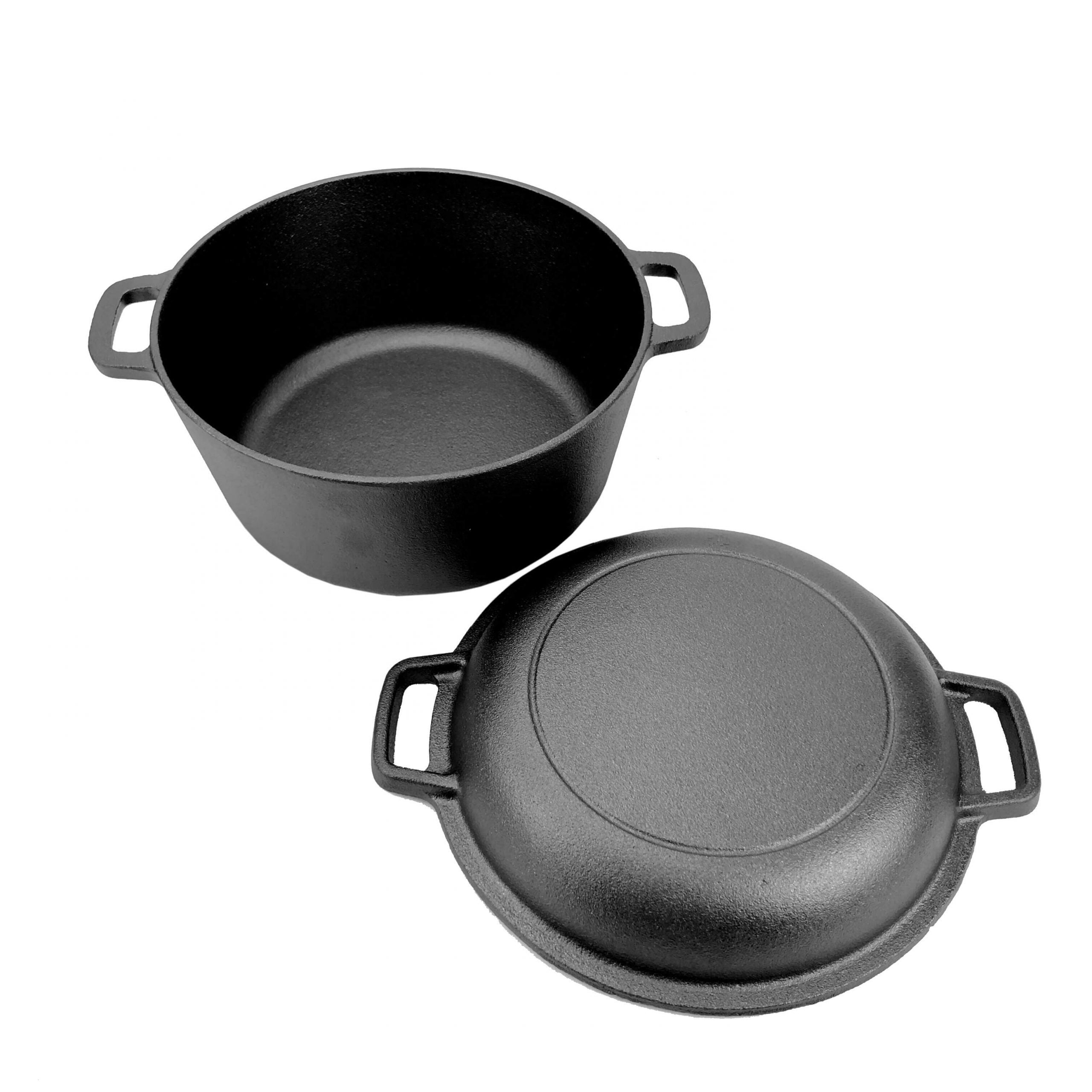 ALLGRILL 2in1 Gusseisen Topf und Pfanne mit 2 Griffen  ALLGRILL    - Flammerando